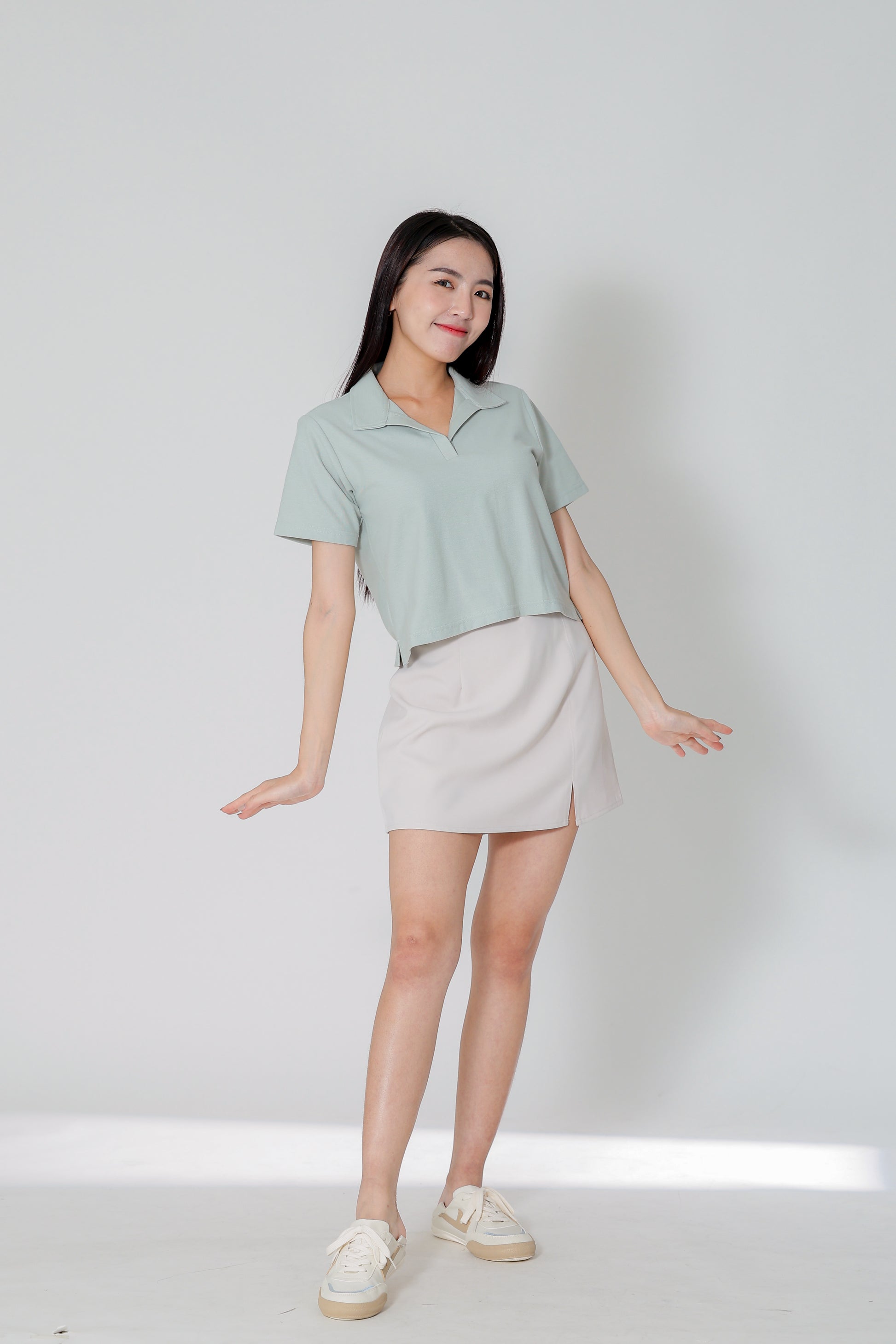 Camber Johnny Collar Polo - Seafoam Green
