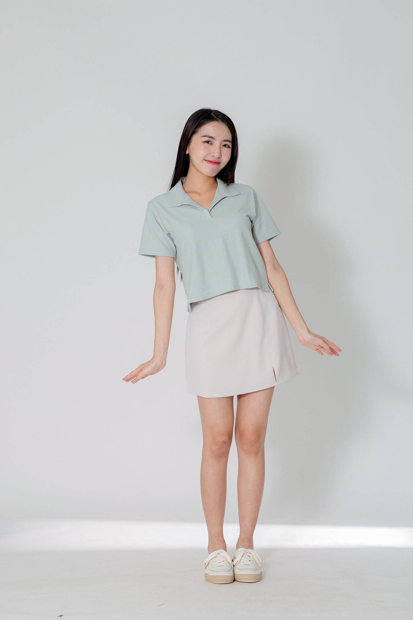Camber Johnny Collar Polo - Seafoam Green