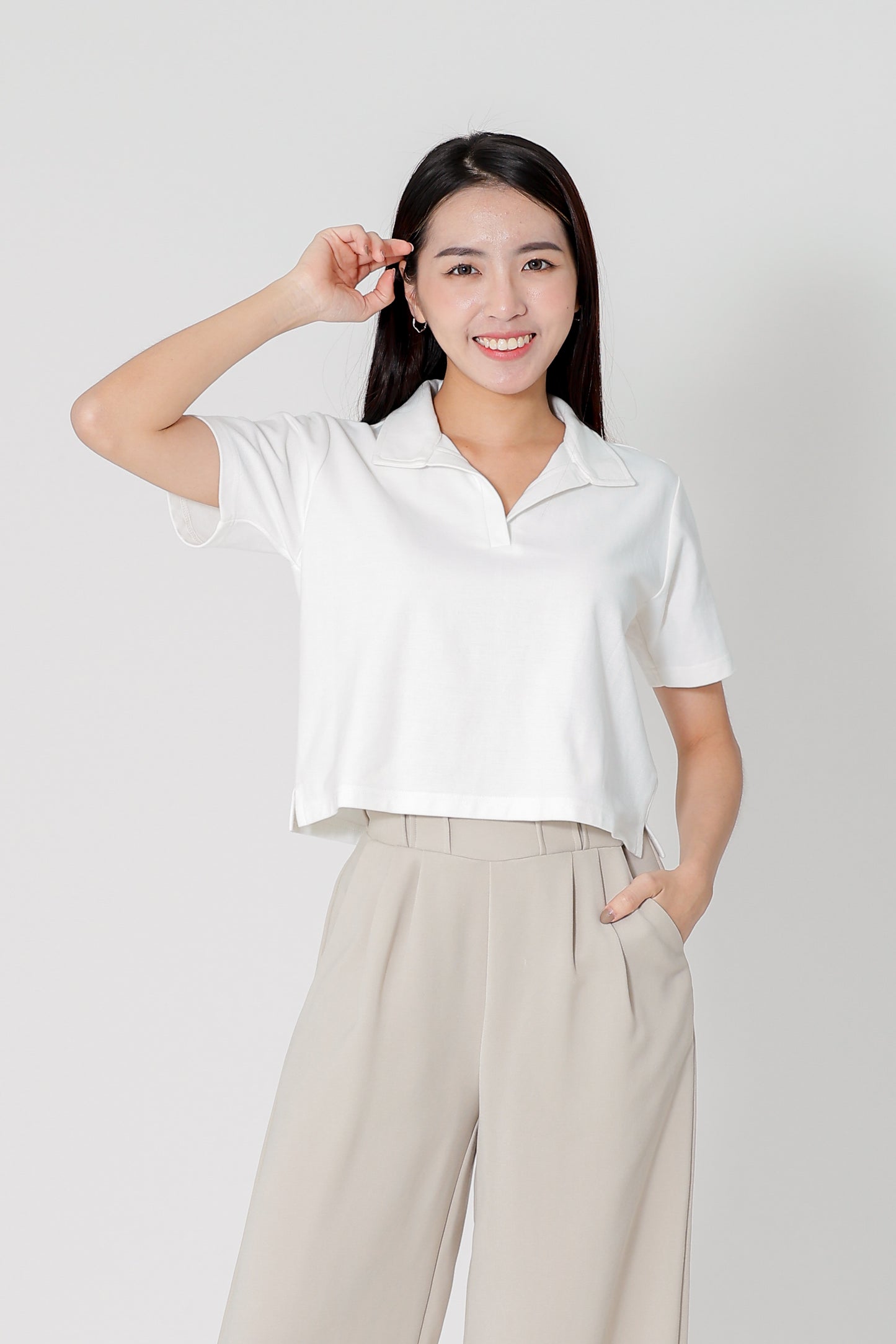 Camber Johnny Collar Polo - Ivory