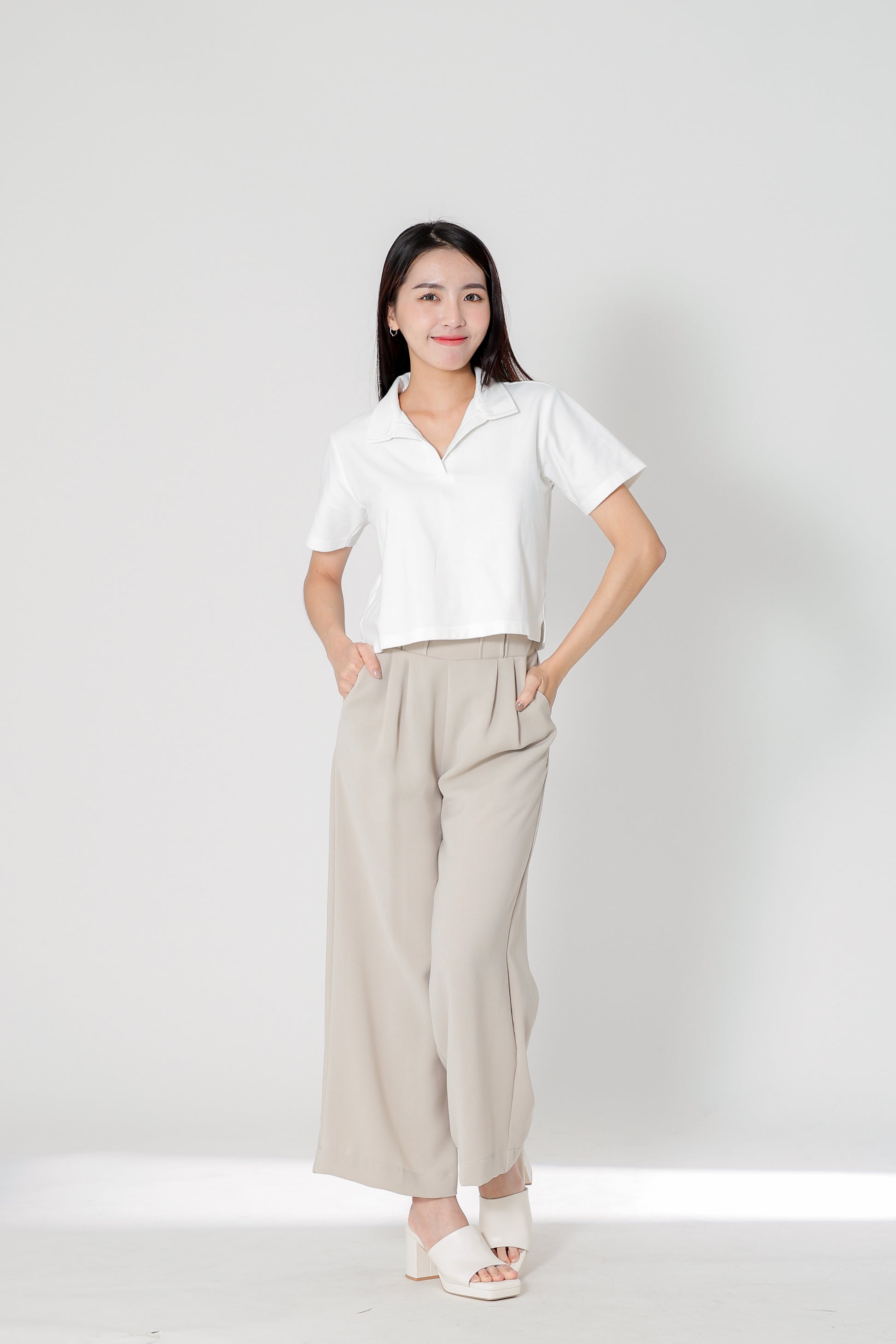 Camber Johnny Collar Polo - Ivory