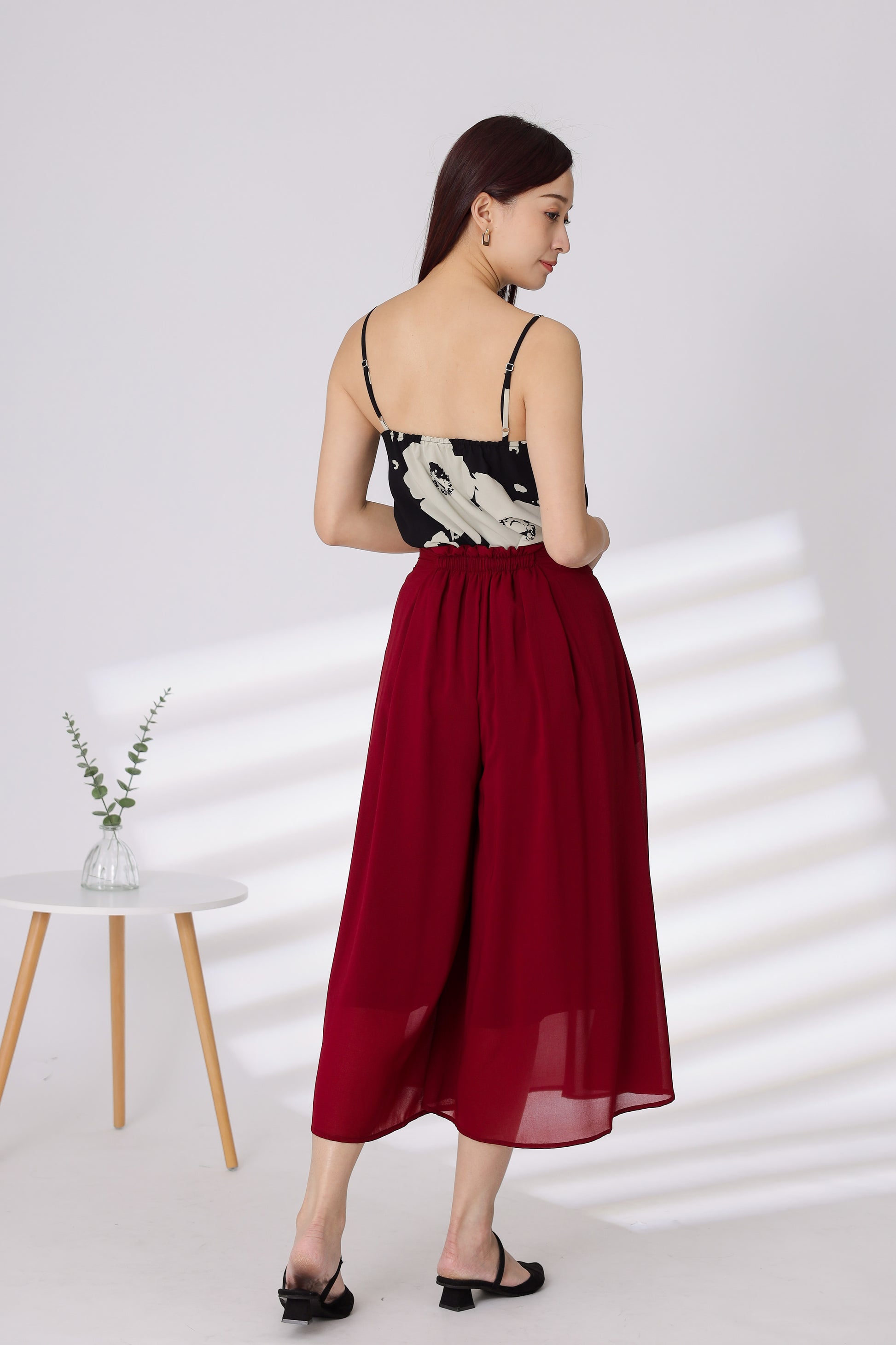 Cassidy Culotte Pants - Maroon