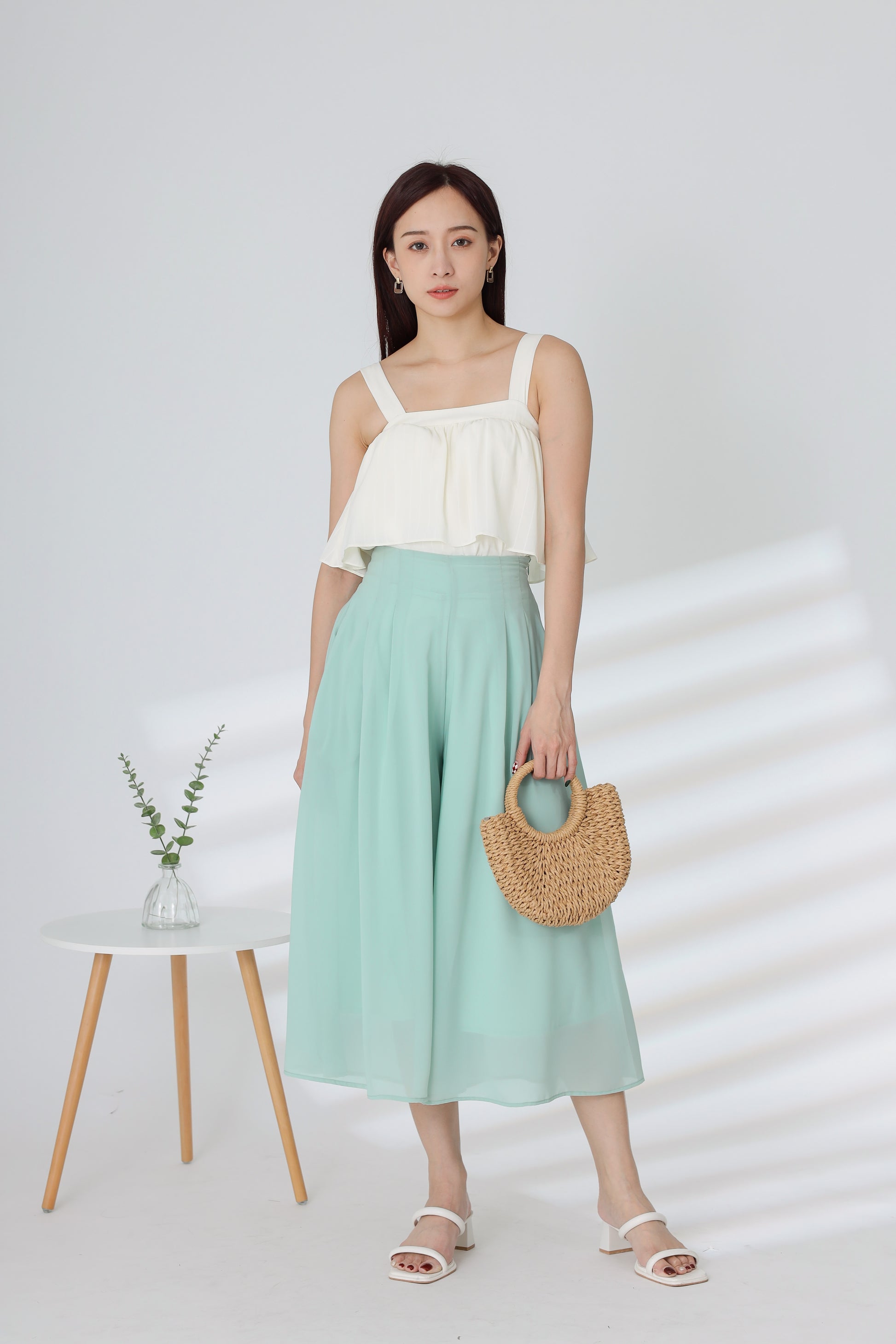 Cassidy Culotte Pants - Mint