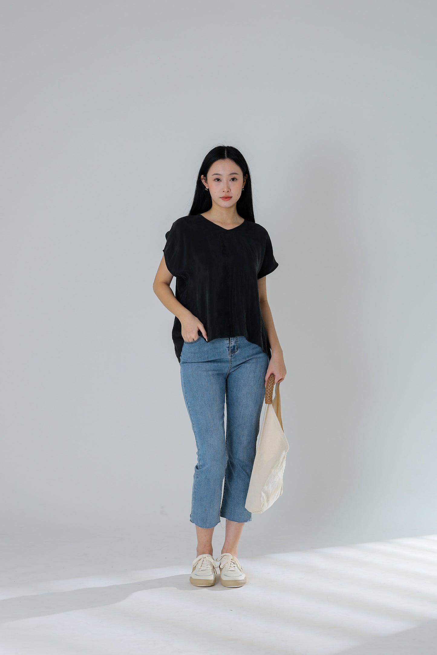 Cherris Unique Back Top - Black