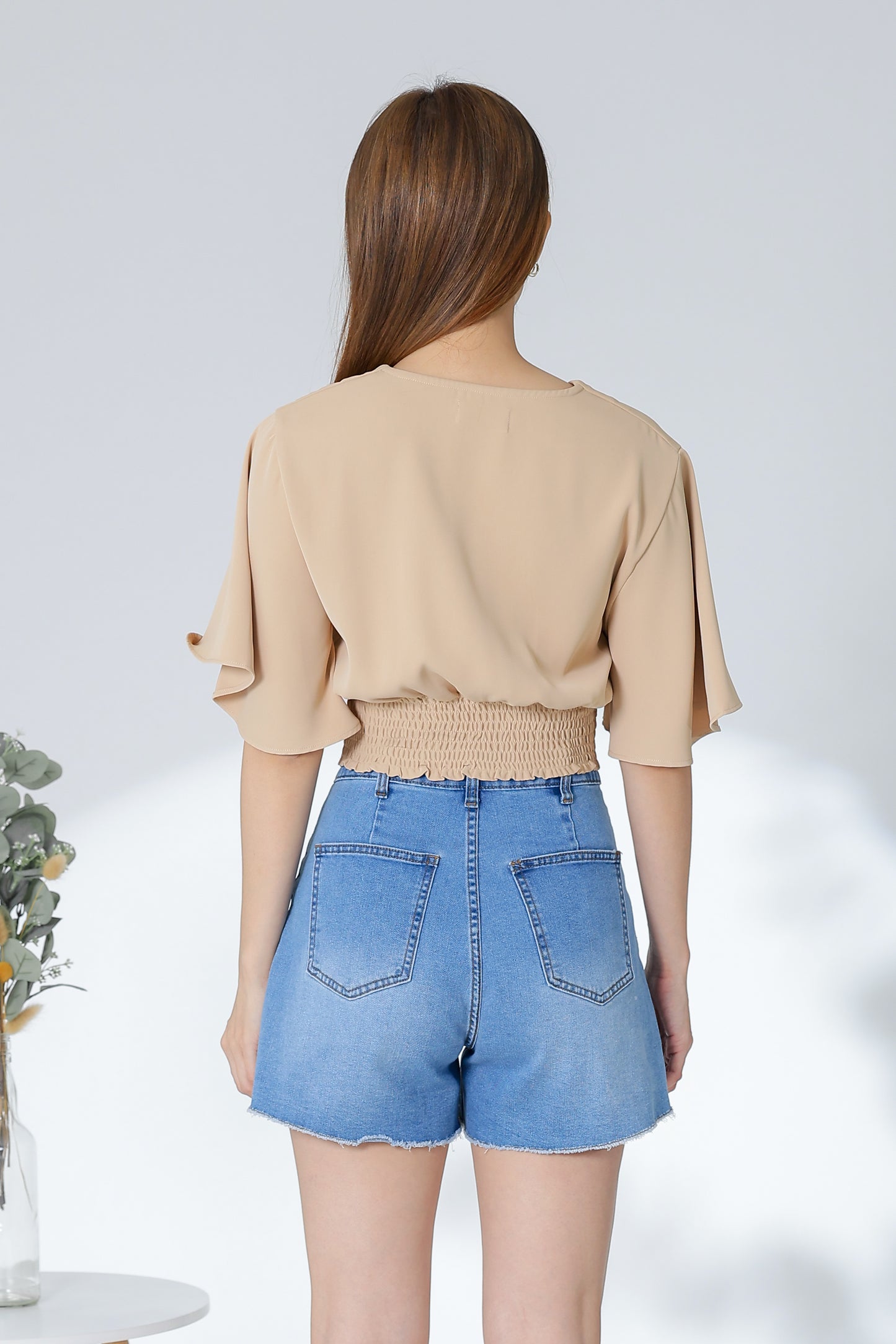 Ciara Bell Sleeve Top - Khaki