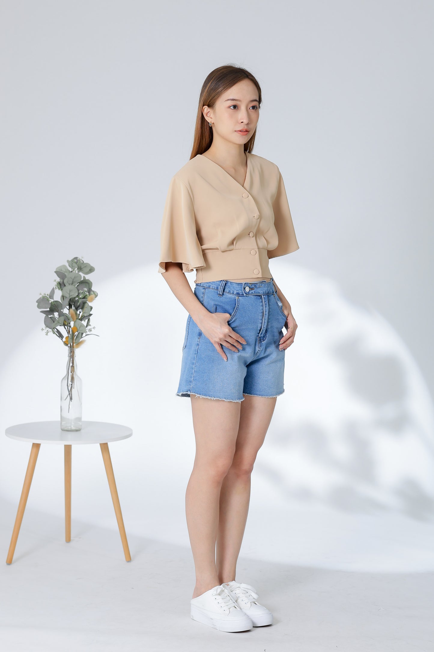 Ciara Bell Sleeve Top - Khaki