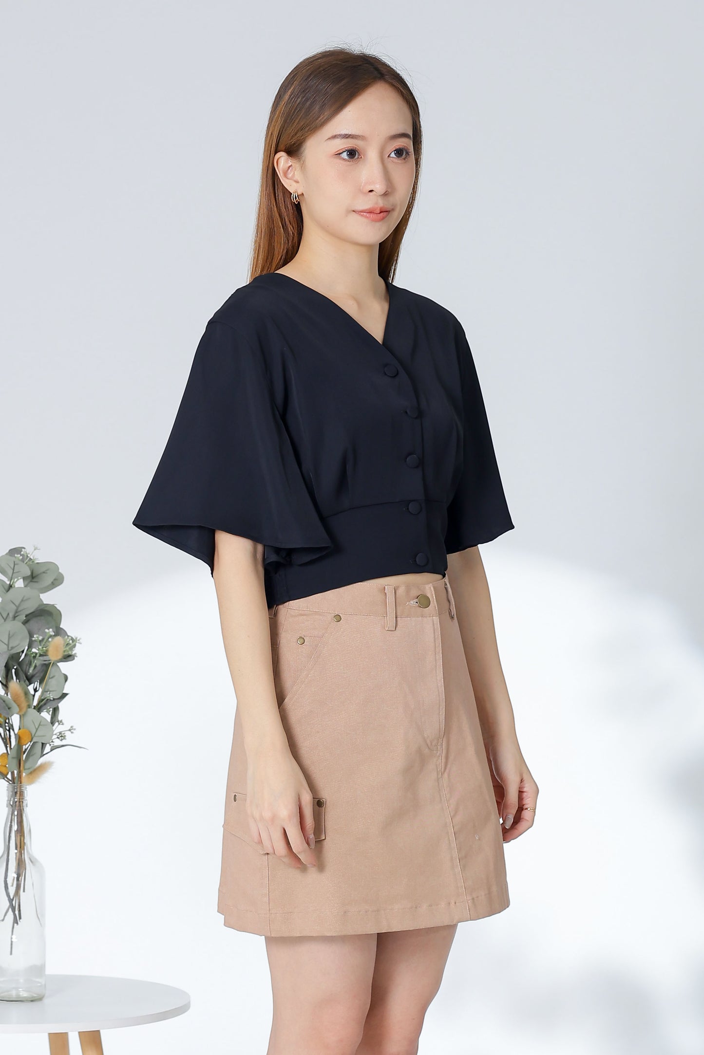 Ciara Bell Sleeve Top - Black