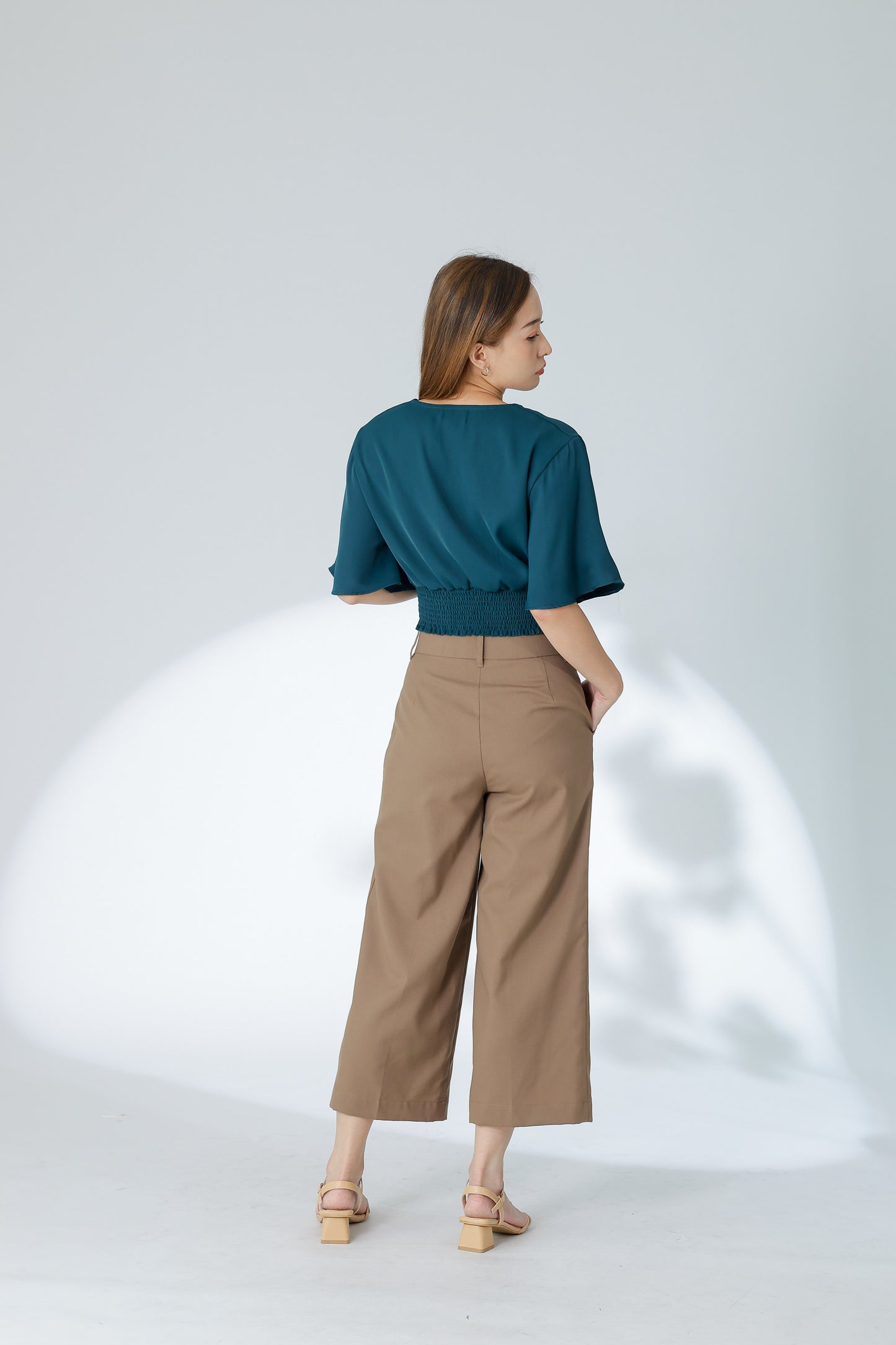 Ciara Bell Sleeve Top - Bottle Green