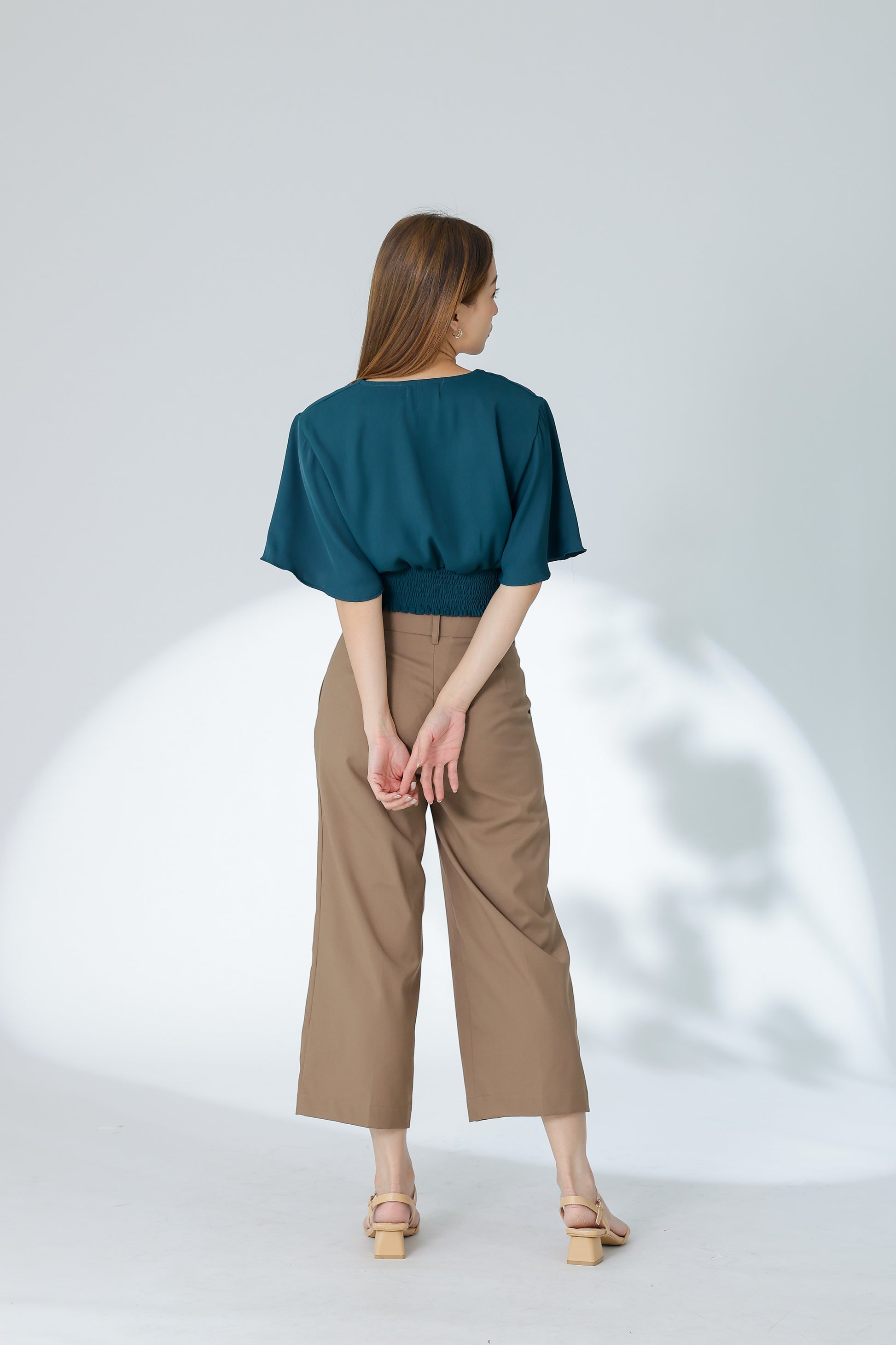 Ciara Bell Sleeve Top - Bottle Green