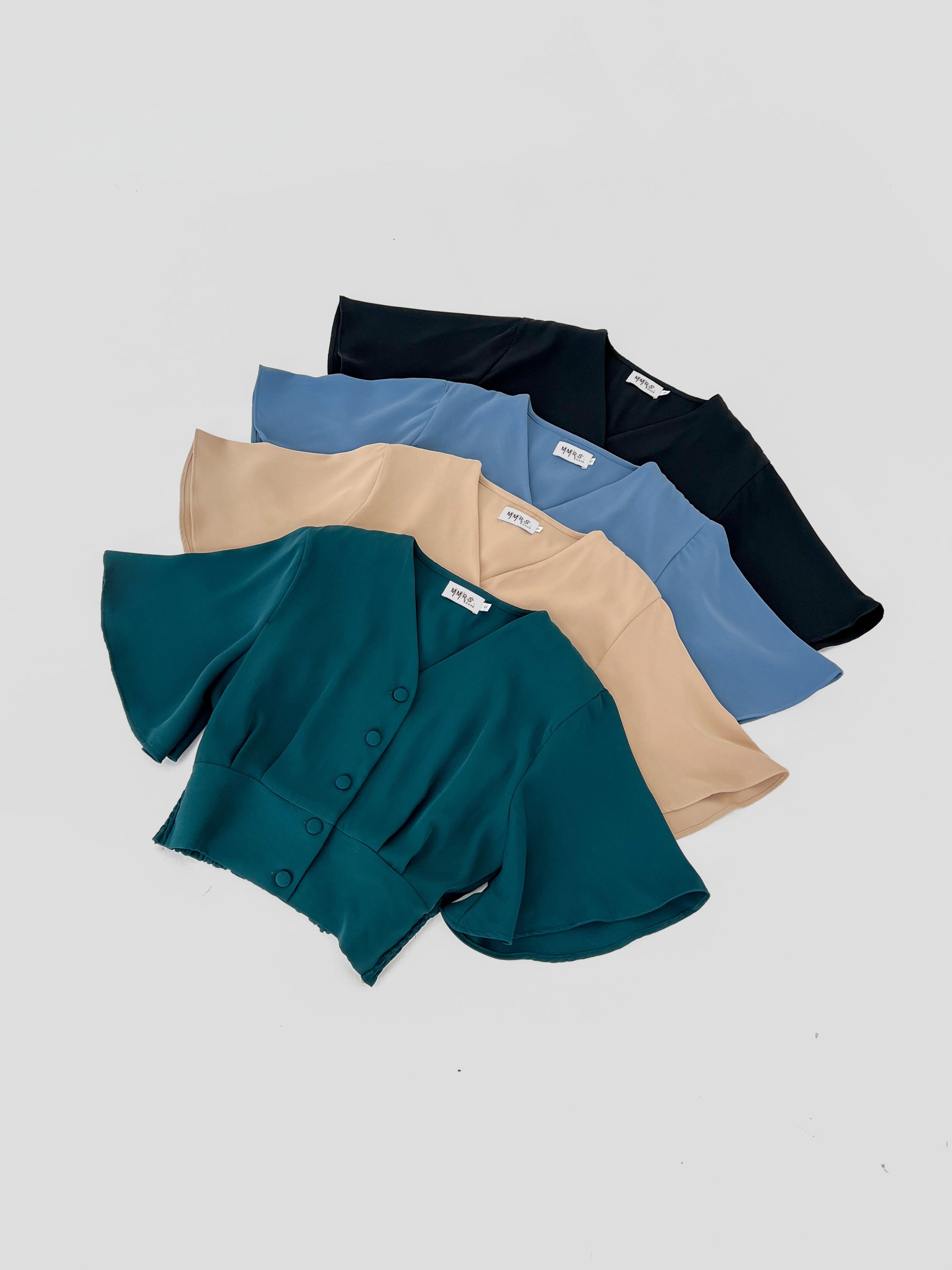 Ciara Bell Sleeve Top - Bottle Green