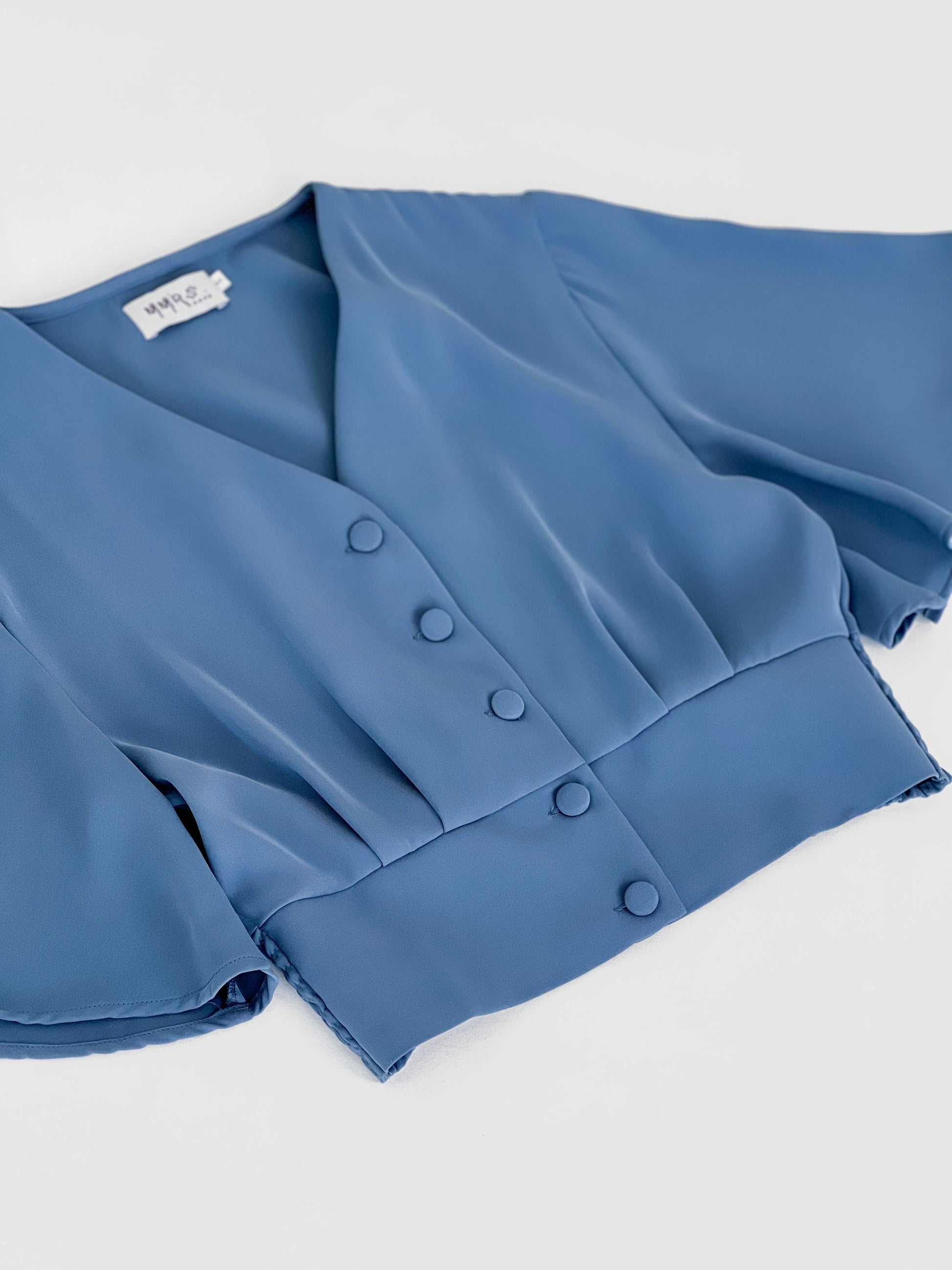 Ciara Bell Sleeve Top - Blue