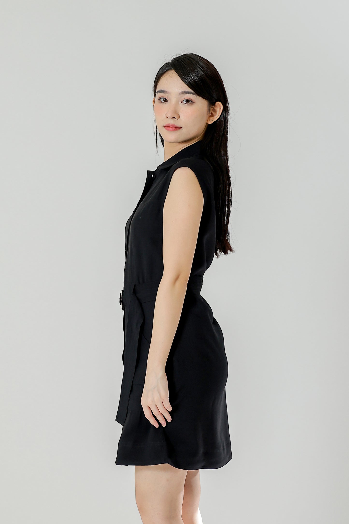 Claire Safari Shift Dress - Black
