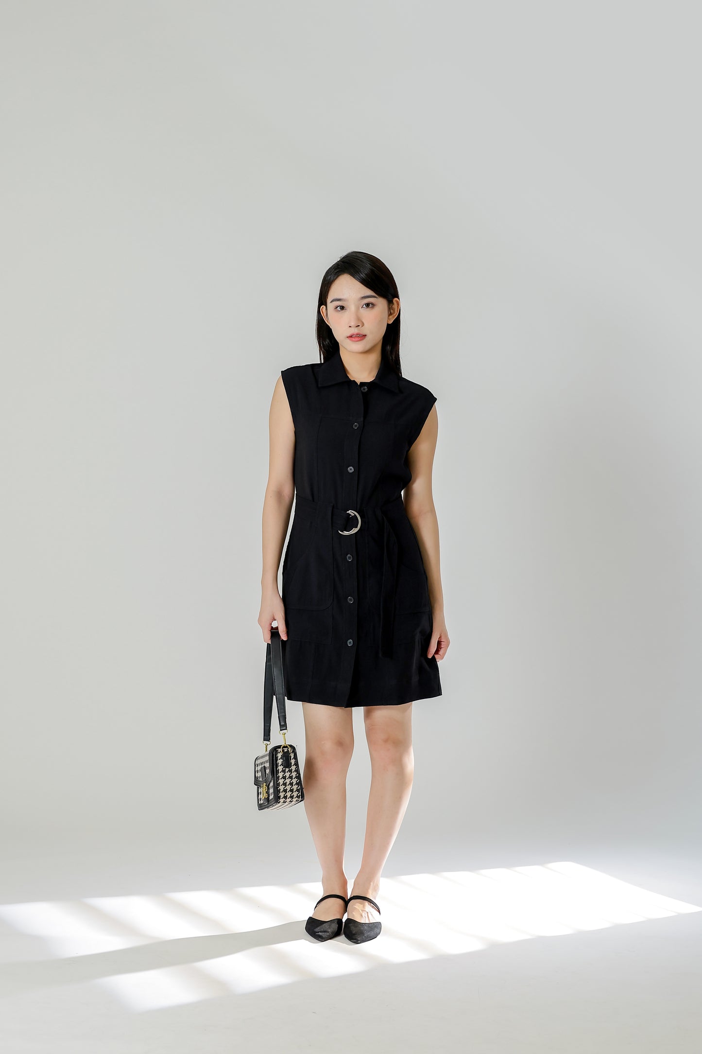 Claire Safari Shift Dress - Black