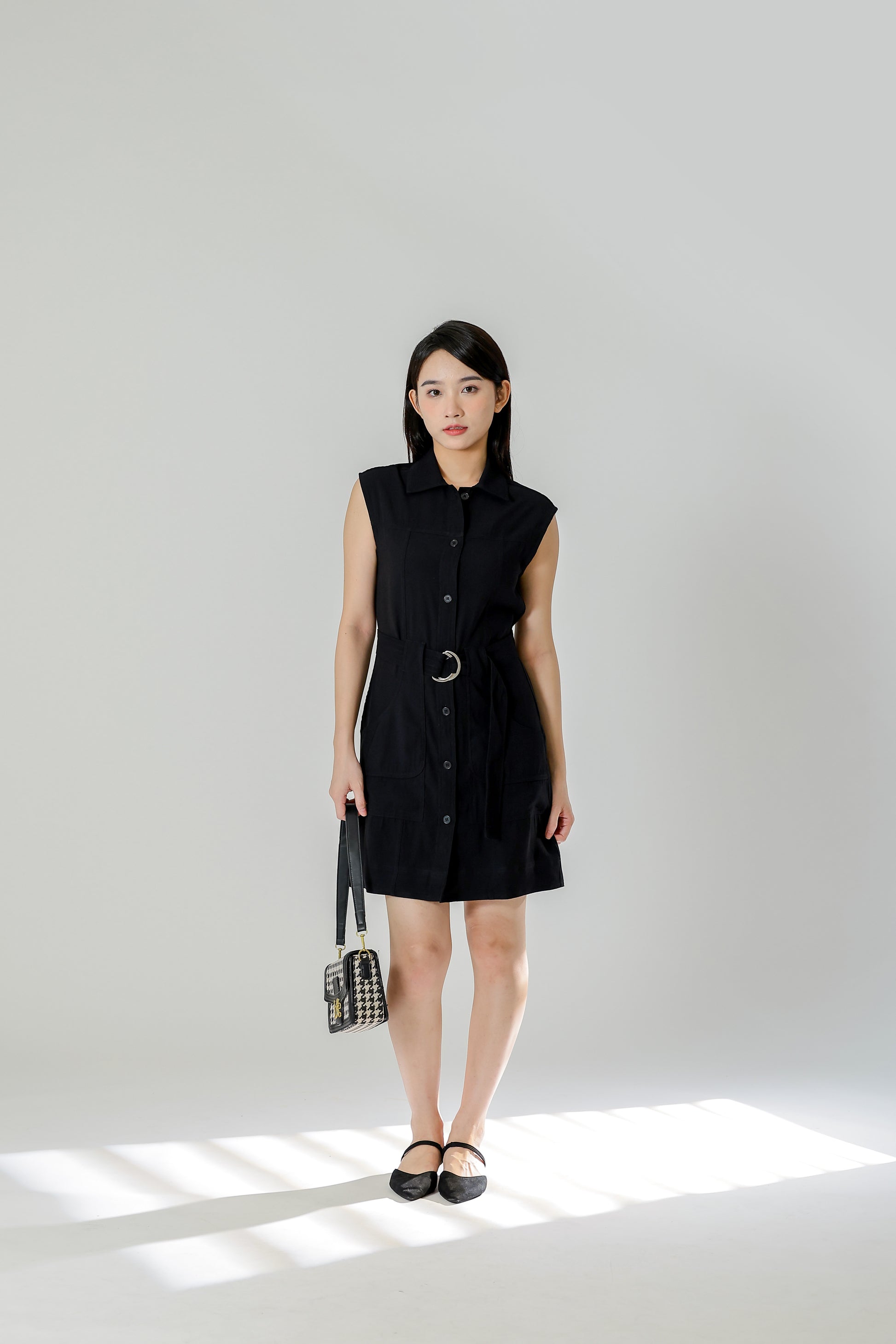 Claire Safari Shift Dress - Black