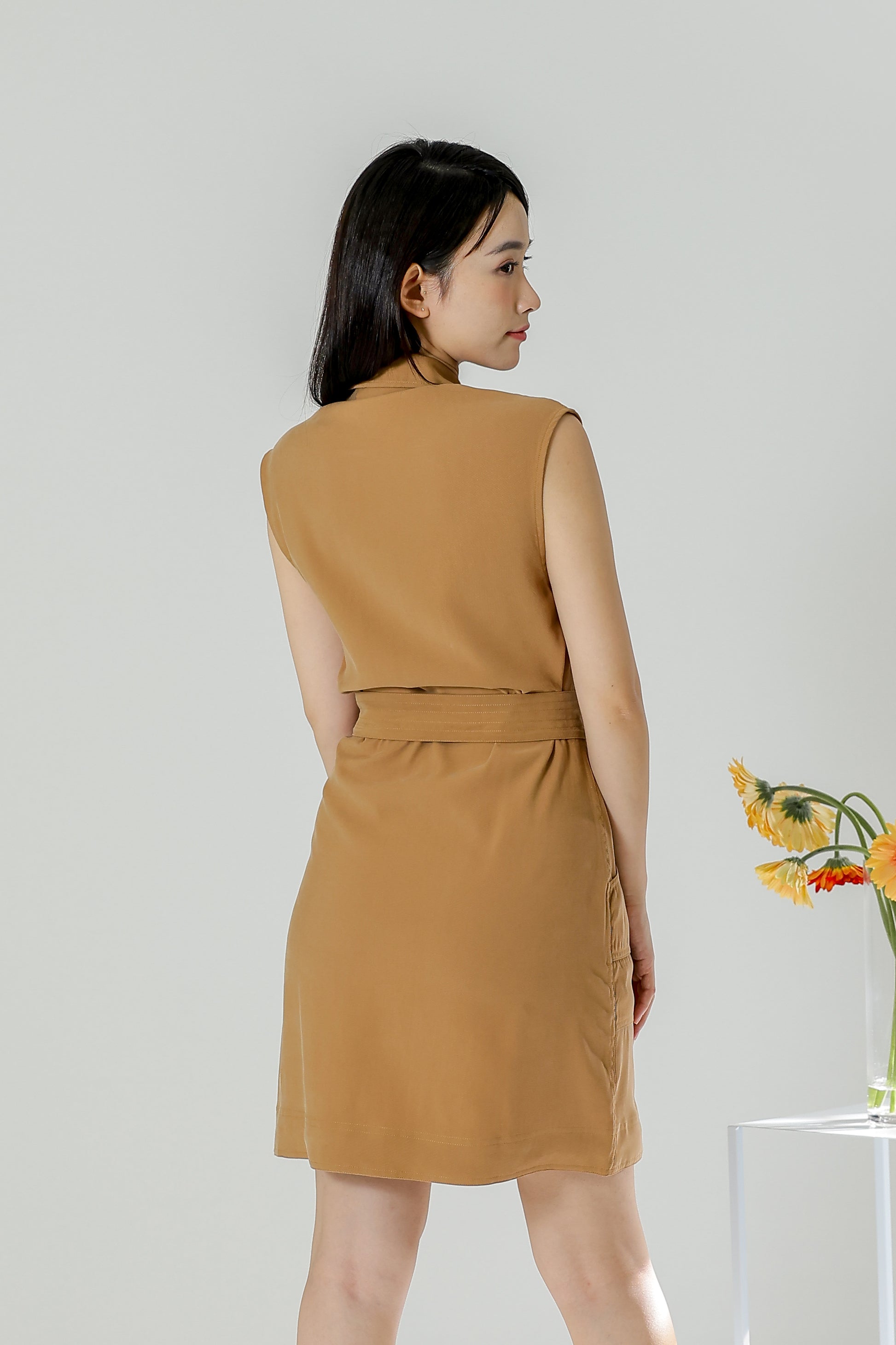 Claire Safari Shift Dress - Khaki