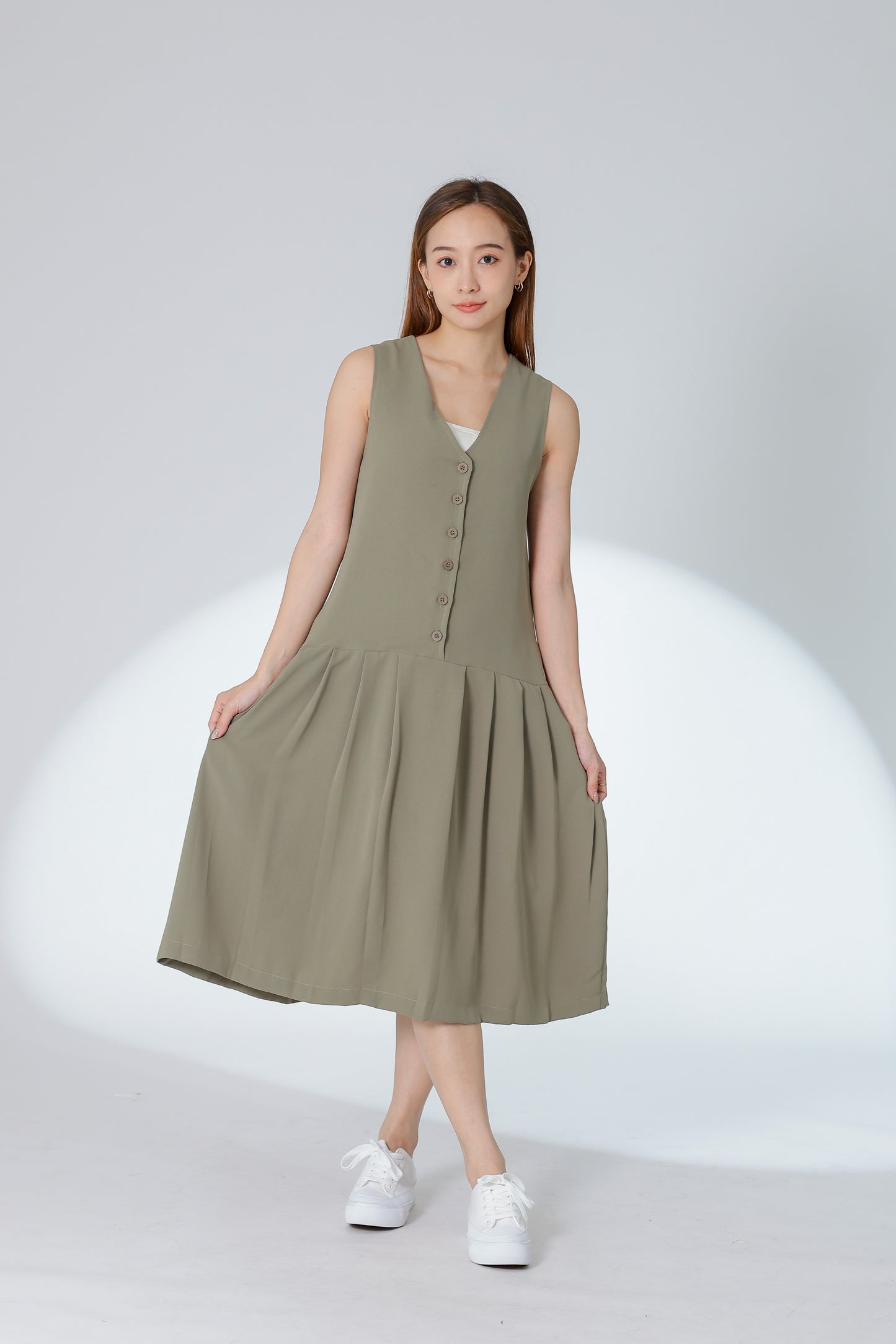 Corrine Reversible Dress - Sage