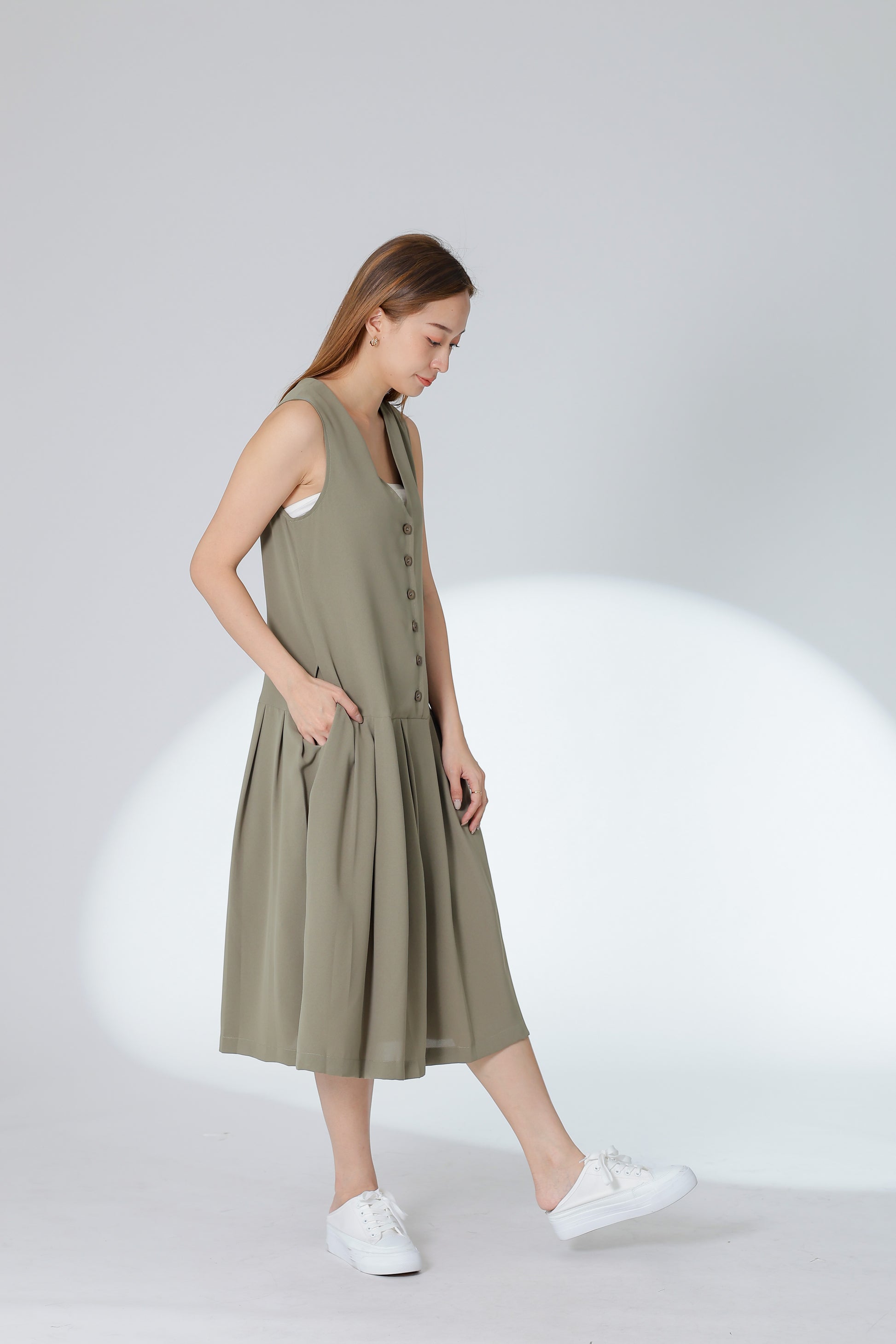 Corrine Reversible Dress - Sage
