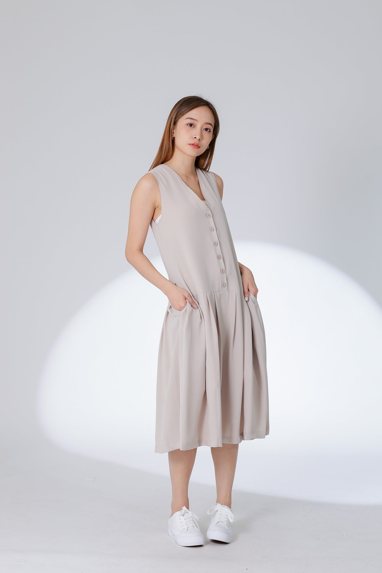 Corrine Reversible Dress - Khaki