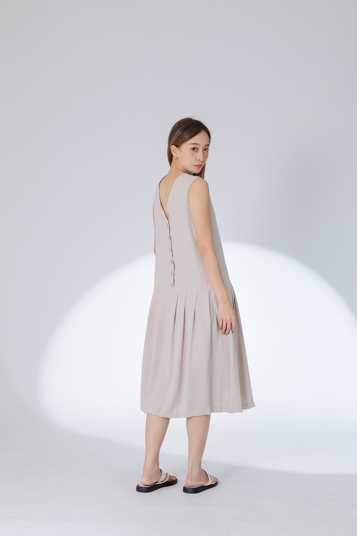 Corrine Reversible Dress - Khaki