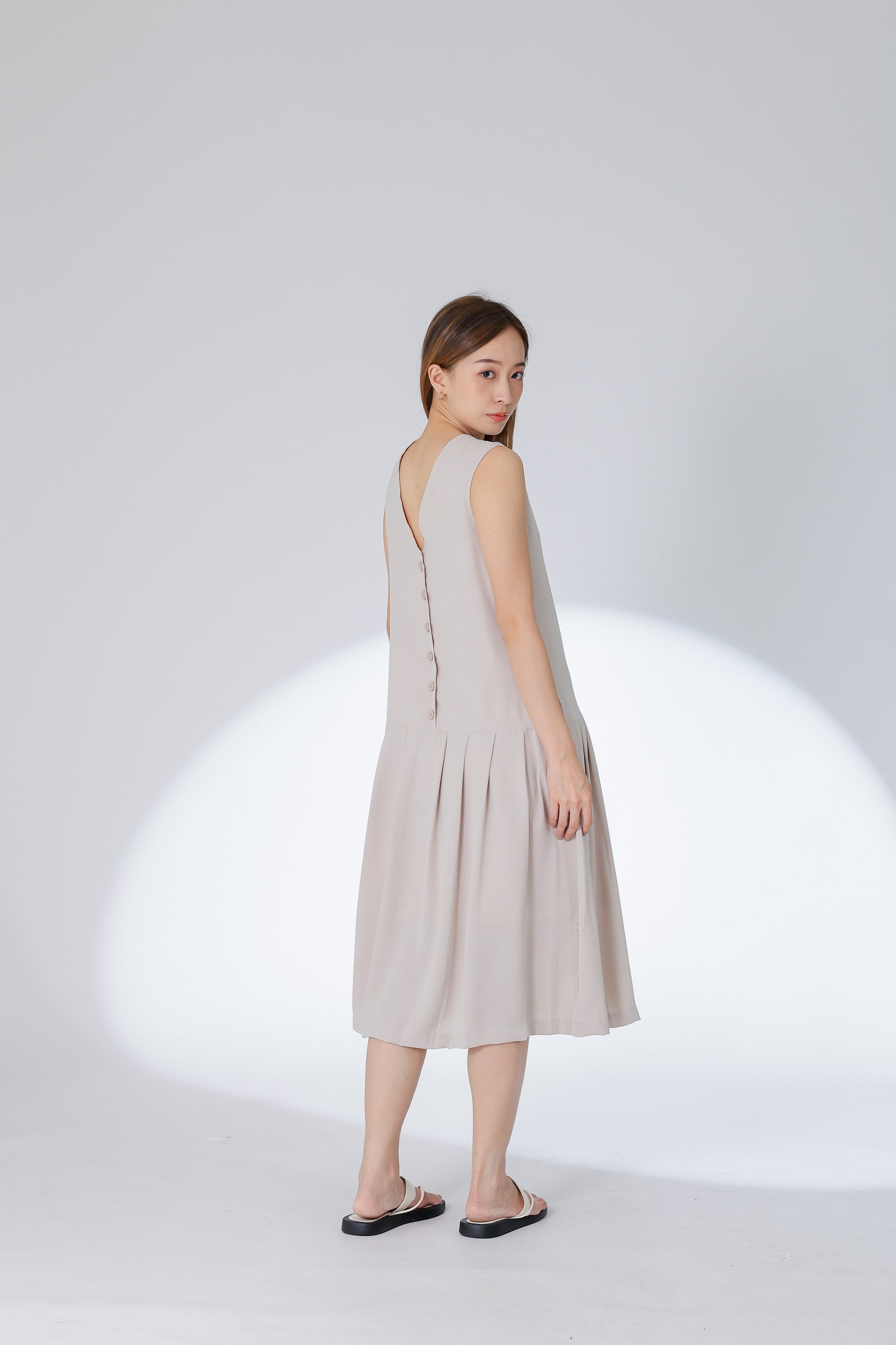 Corrine Reversible Dress - Khaki