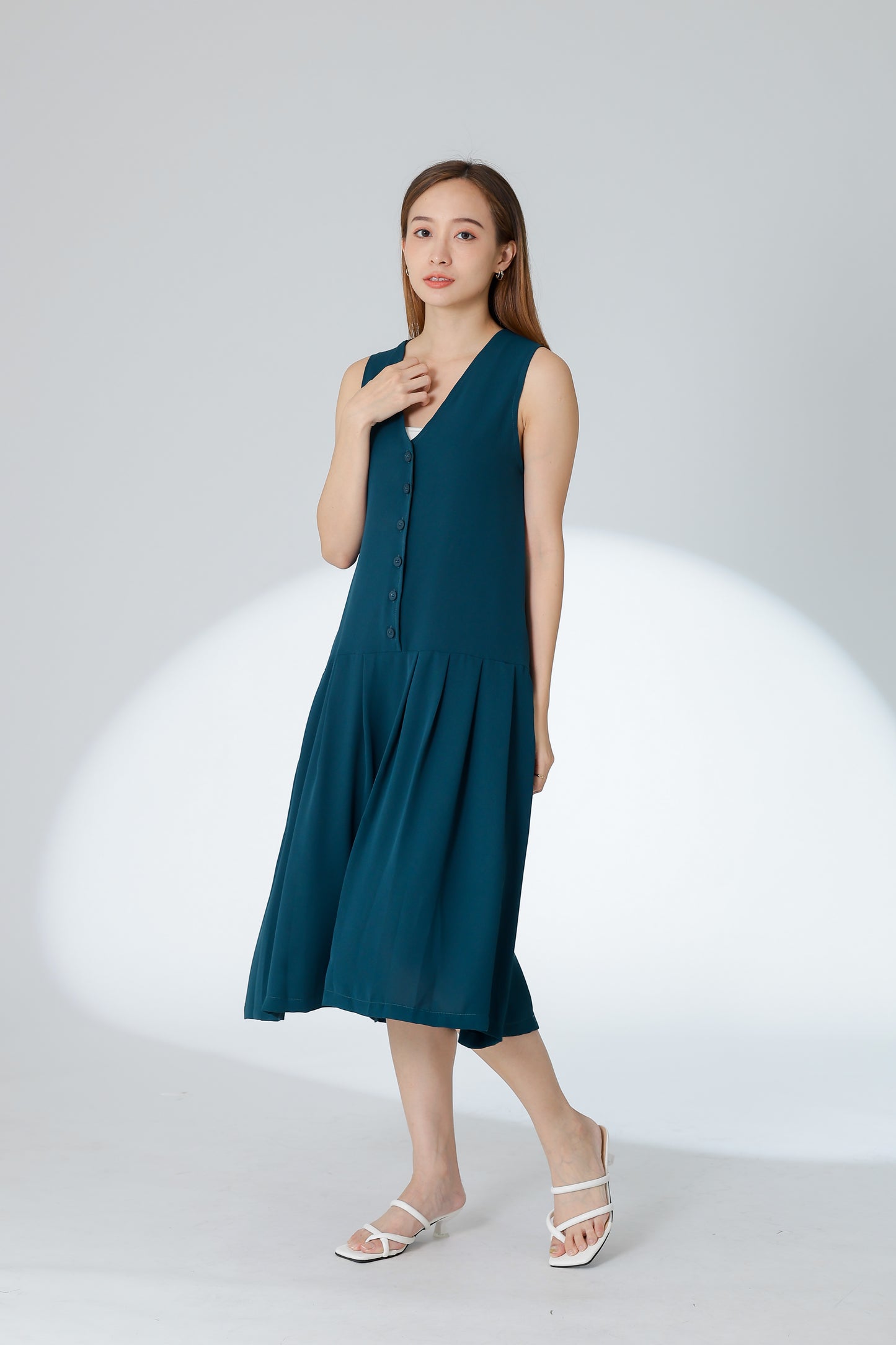 Corrine Reversible Dress - Teal