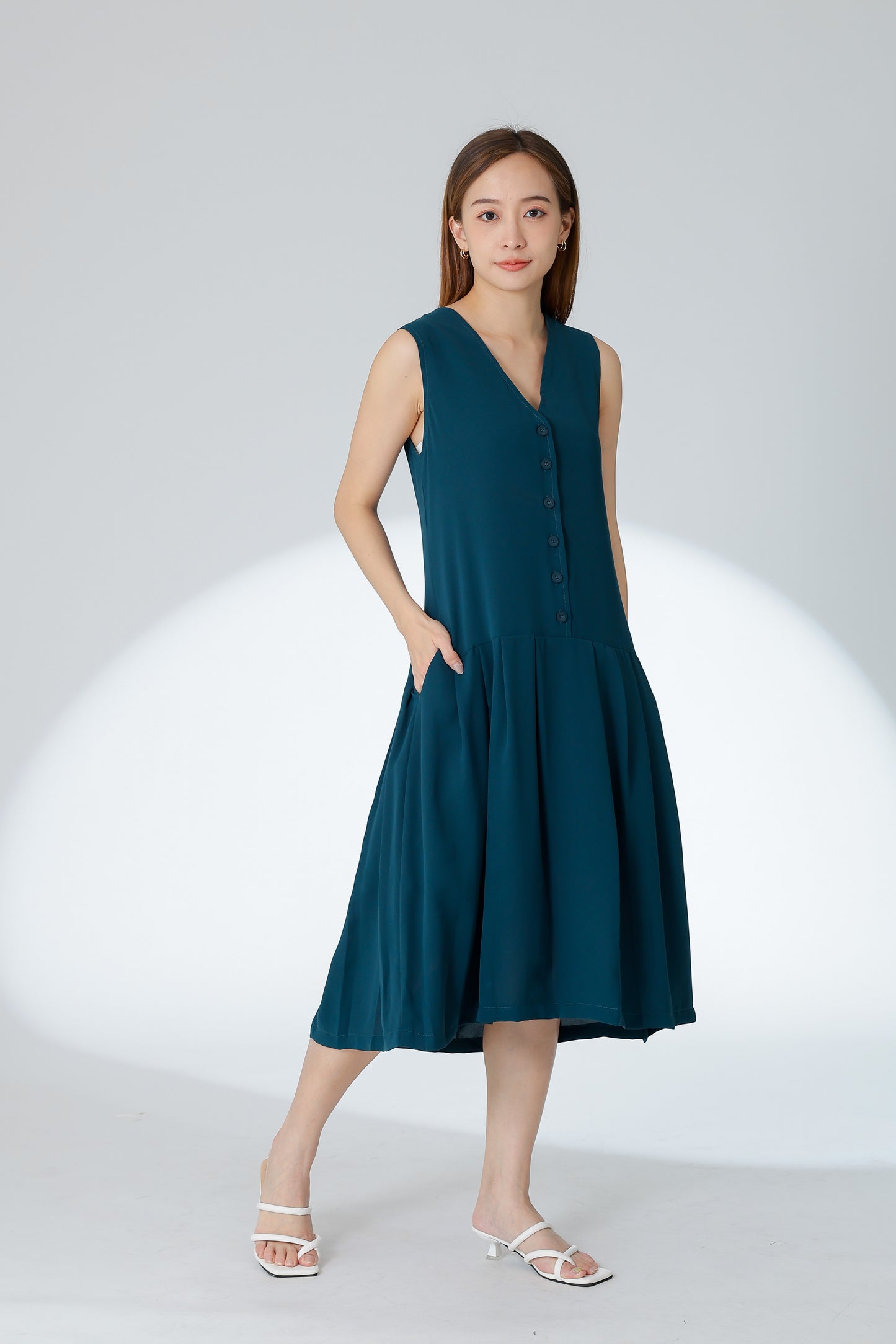 Corrine Reversible Dress - Teal