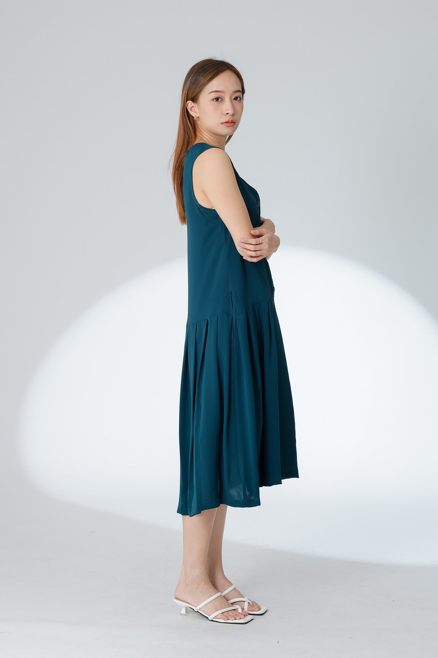 Corrine Reversible Dress - Teal