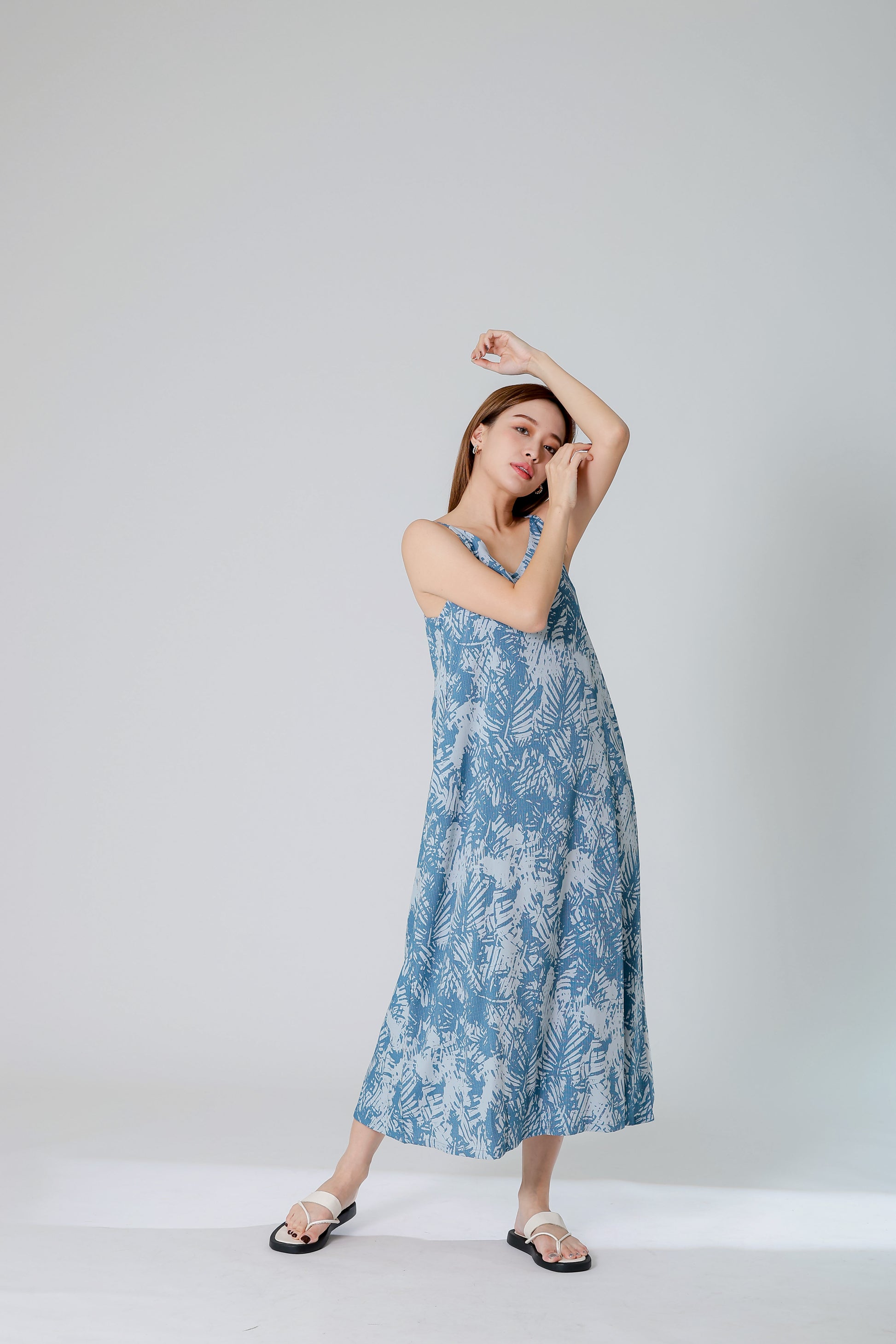 Dahlia Camisole Midi Dress - Denim