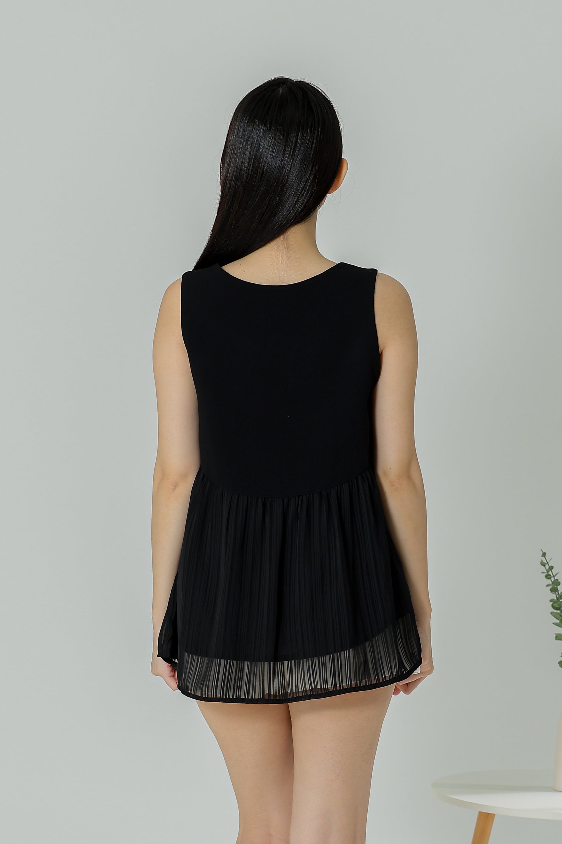 Daisy Flared Blouse - Black Stripes