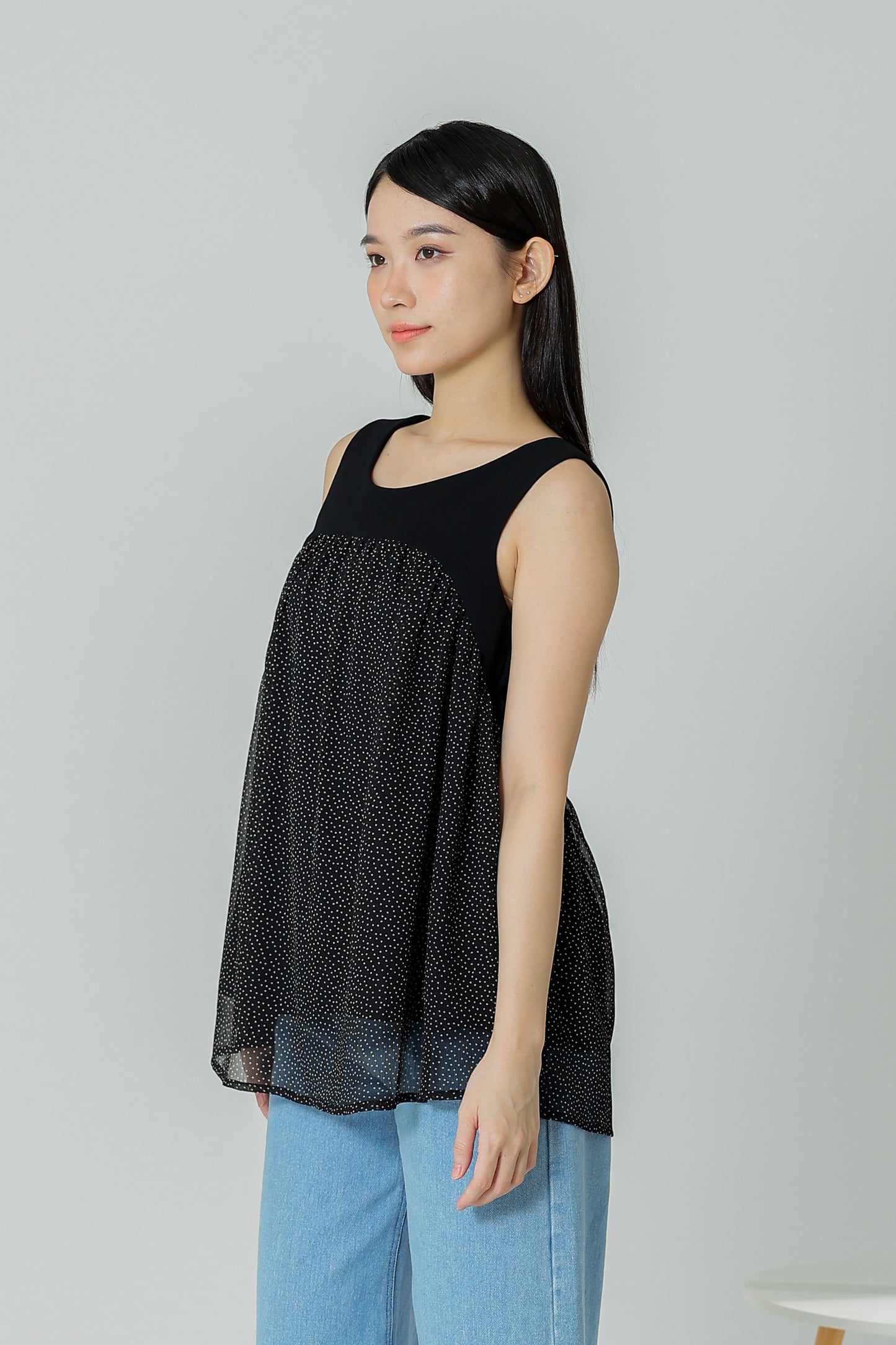 Daisy Flared Blouse - Polka