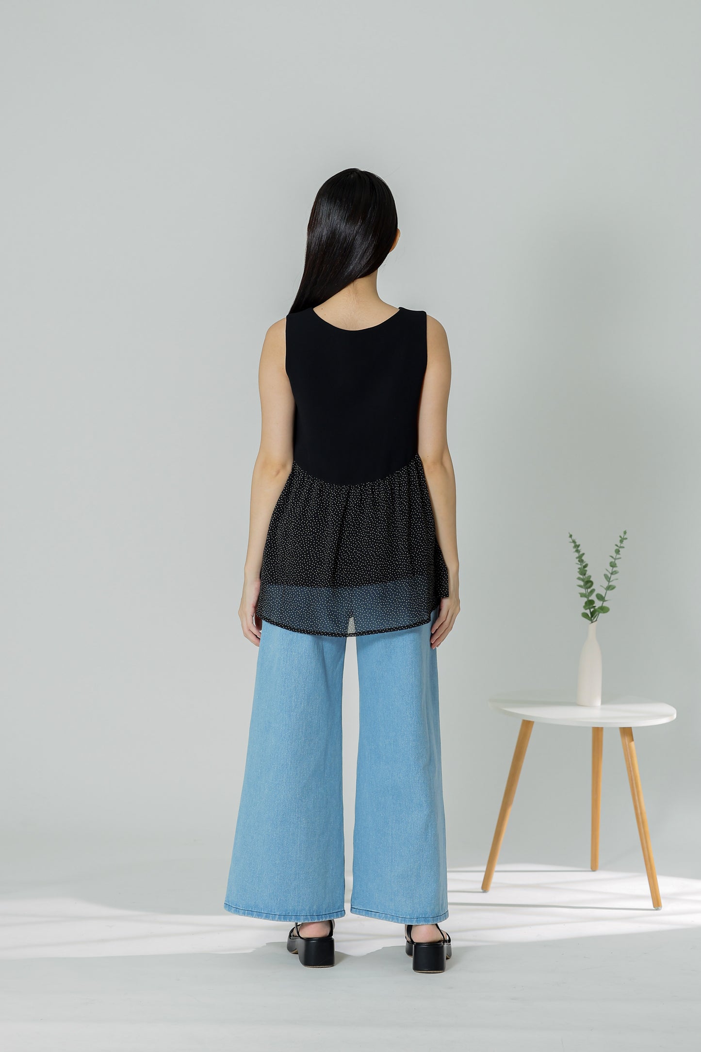 Daisy Flared Blouse - Polka