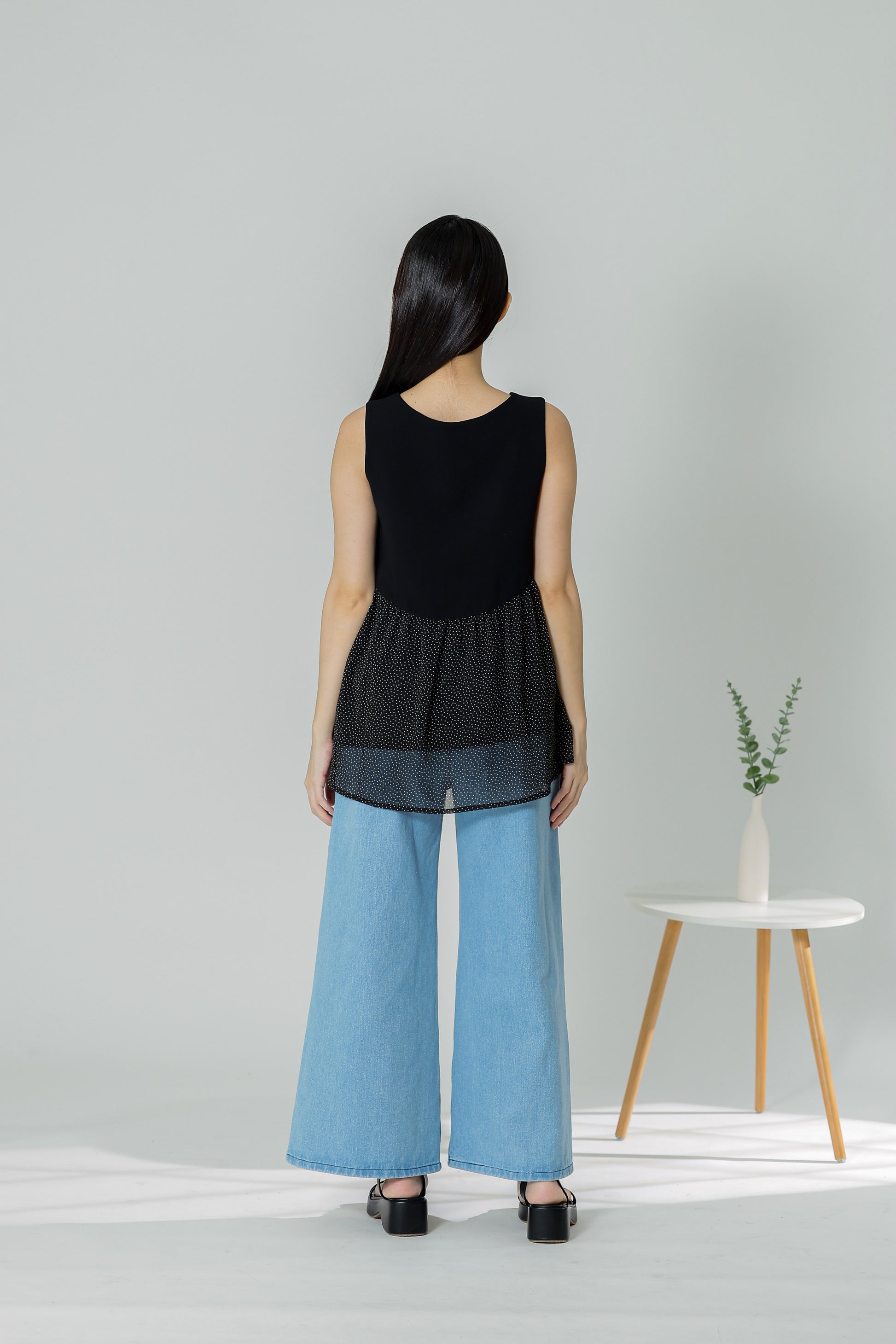 Daisy Flared Blouse - Polka