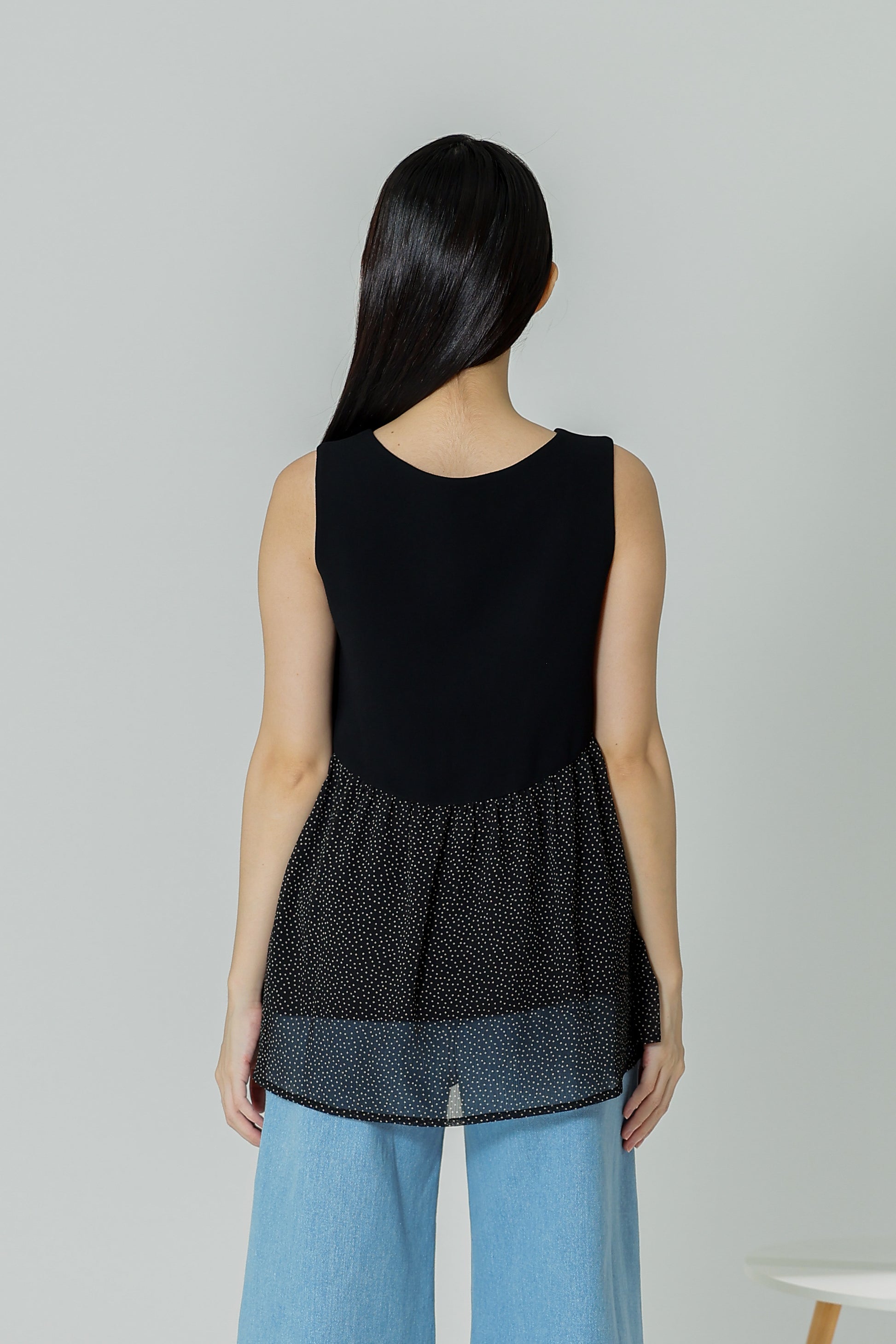 Daisy Flared Blouse - Polka