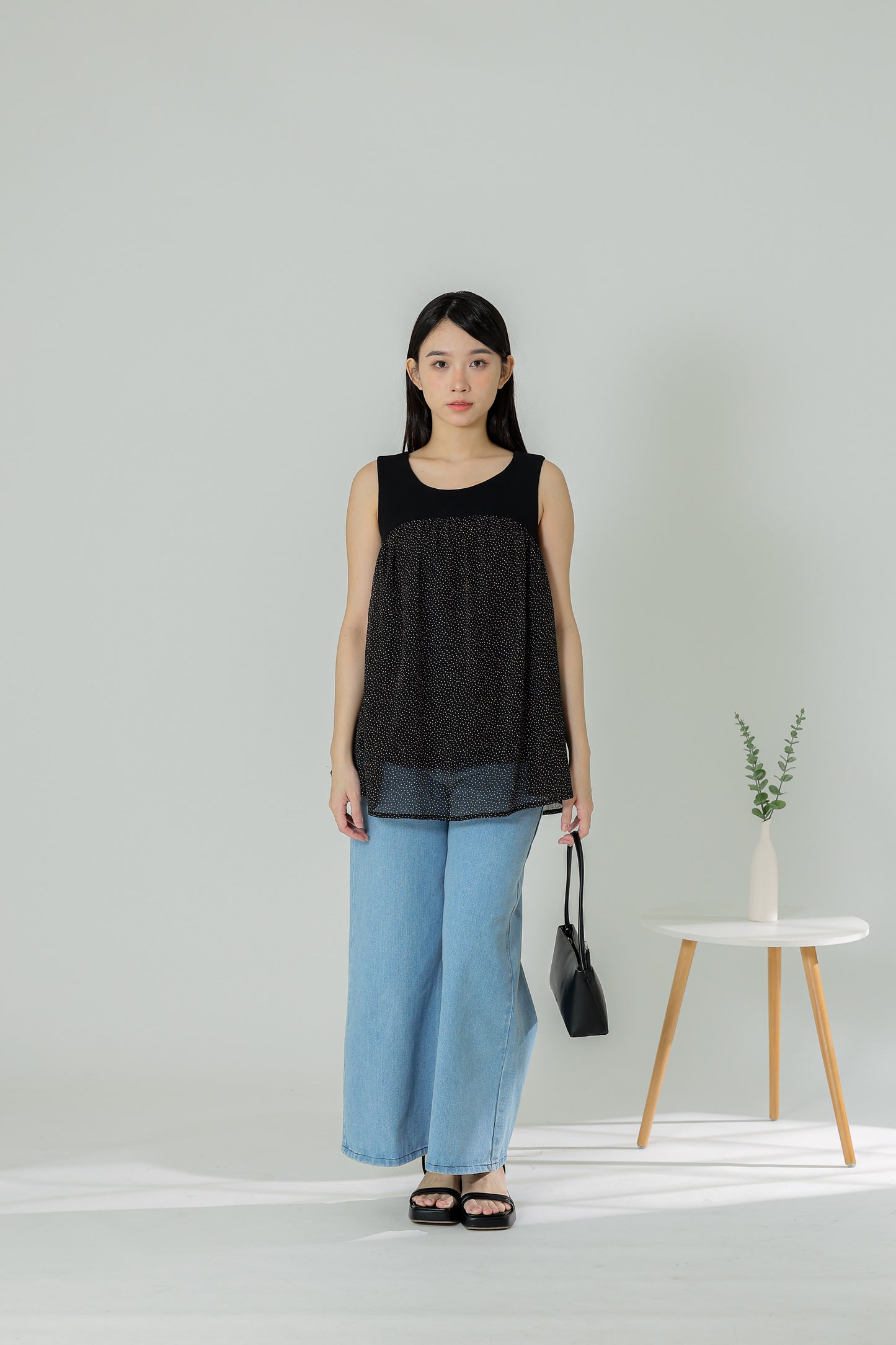 Daisy Flared Blouse - Polka