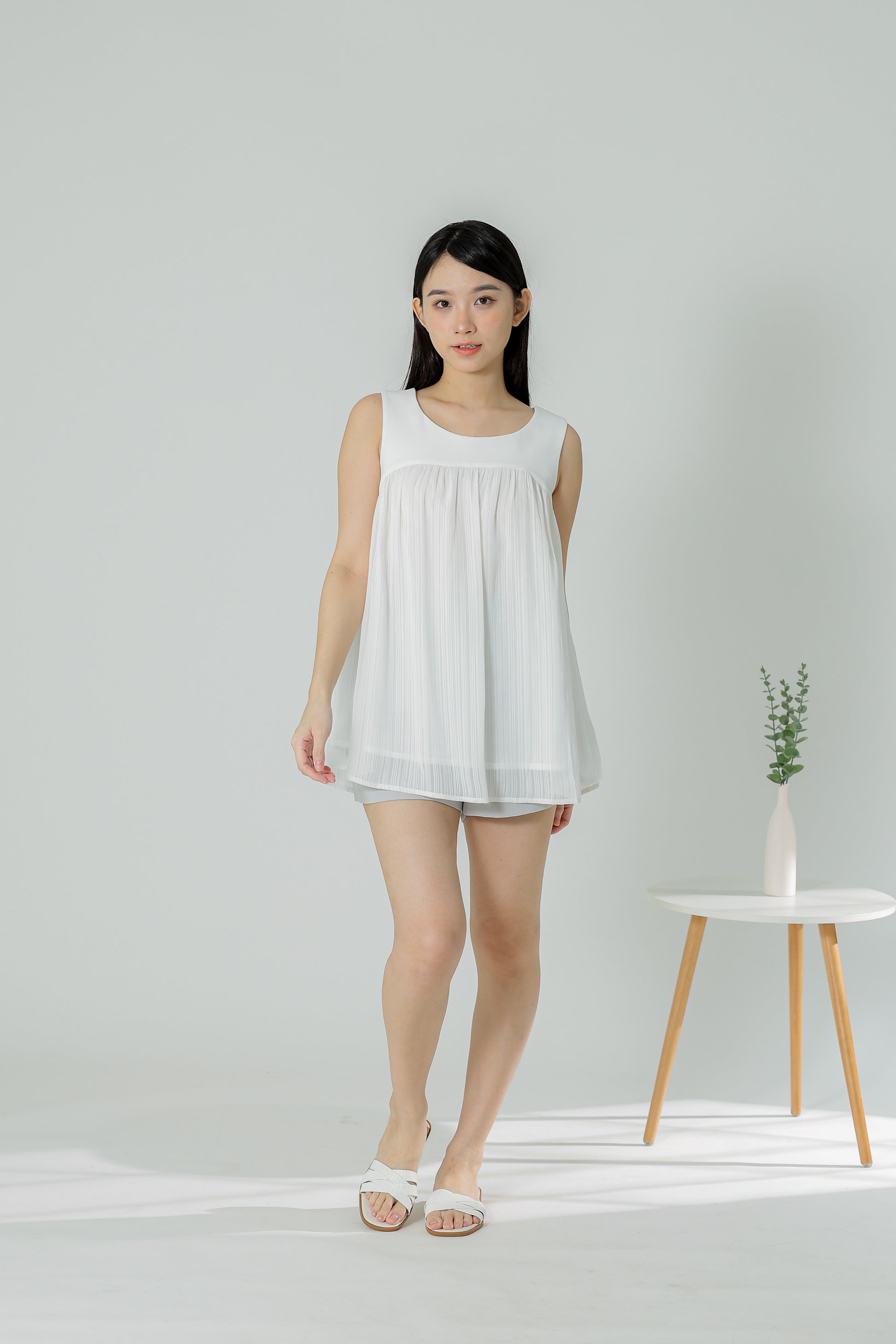Daisy Flared Blouse - Ivory Stripes