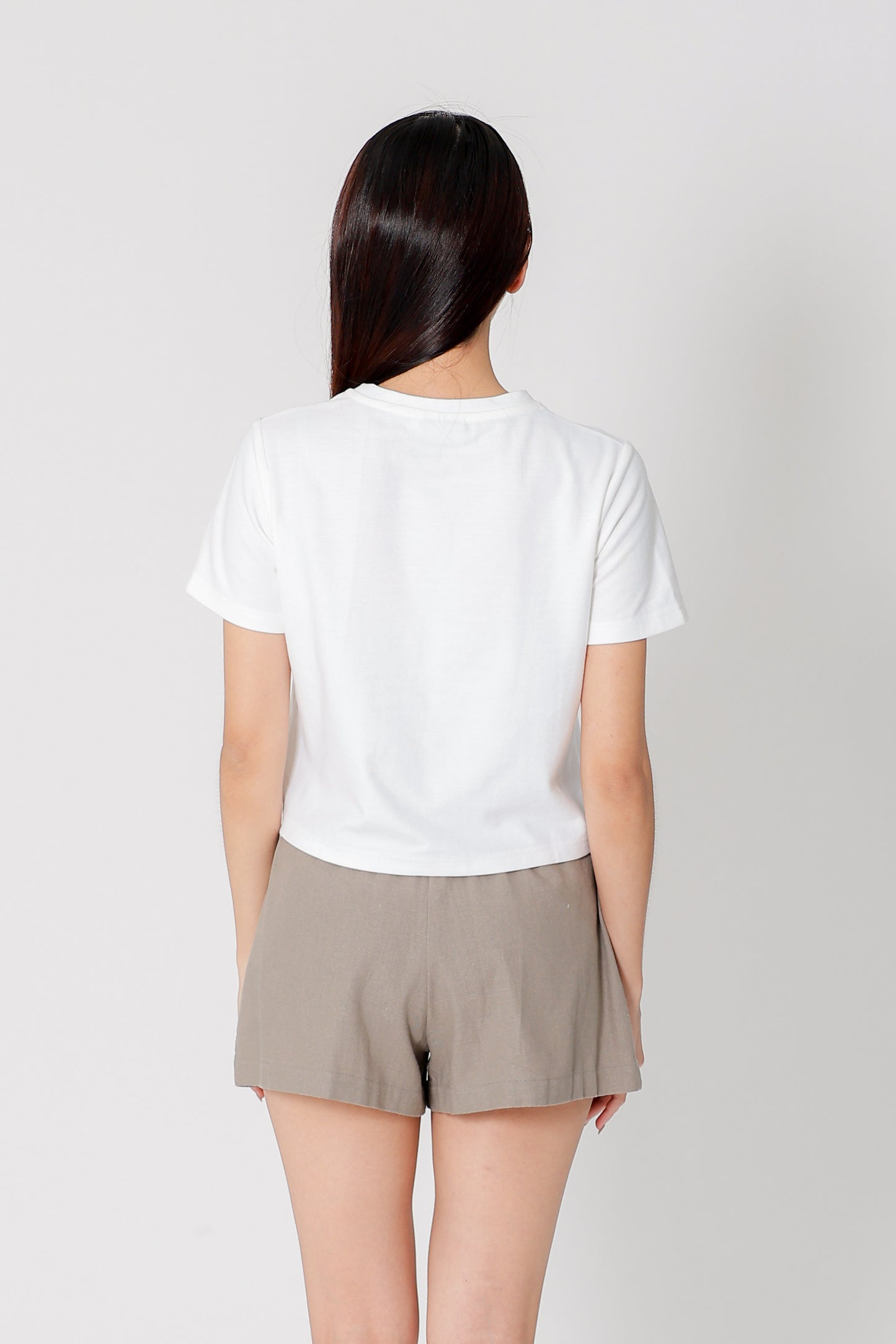 Dayna Round Neck Tee - Ivory
