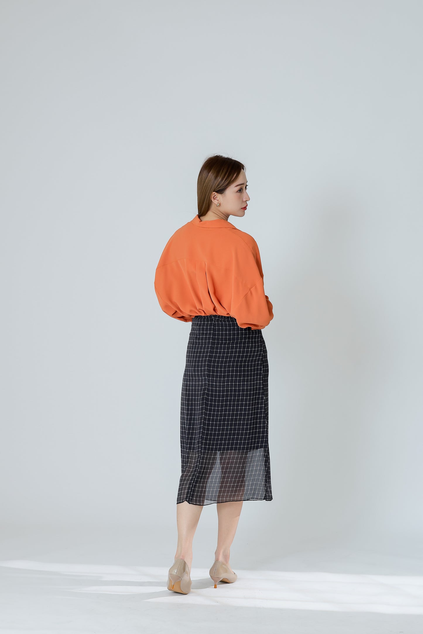 Delphina A Line Skirt - Black