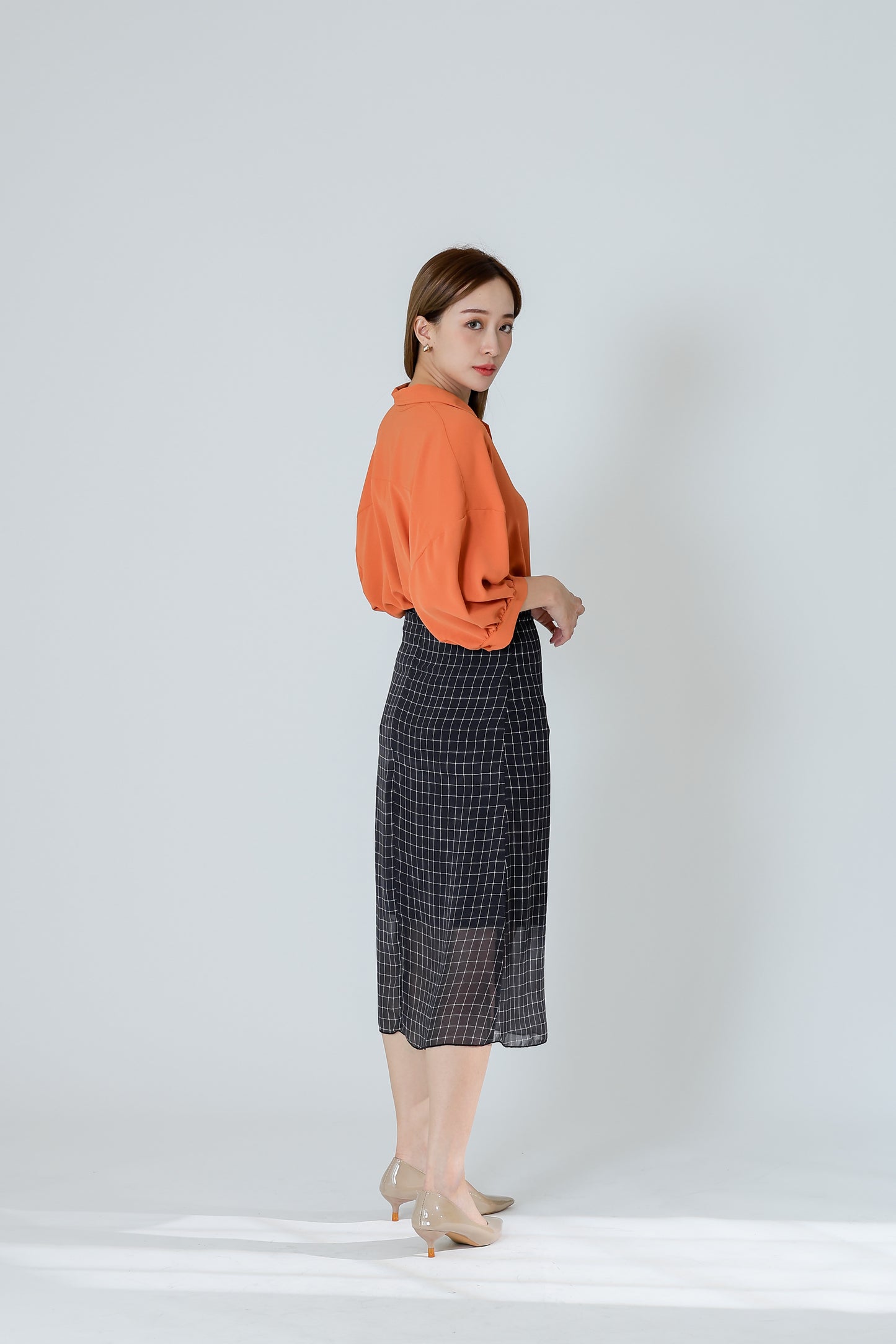 Delphina A Line Skirt - Black