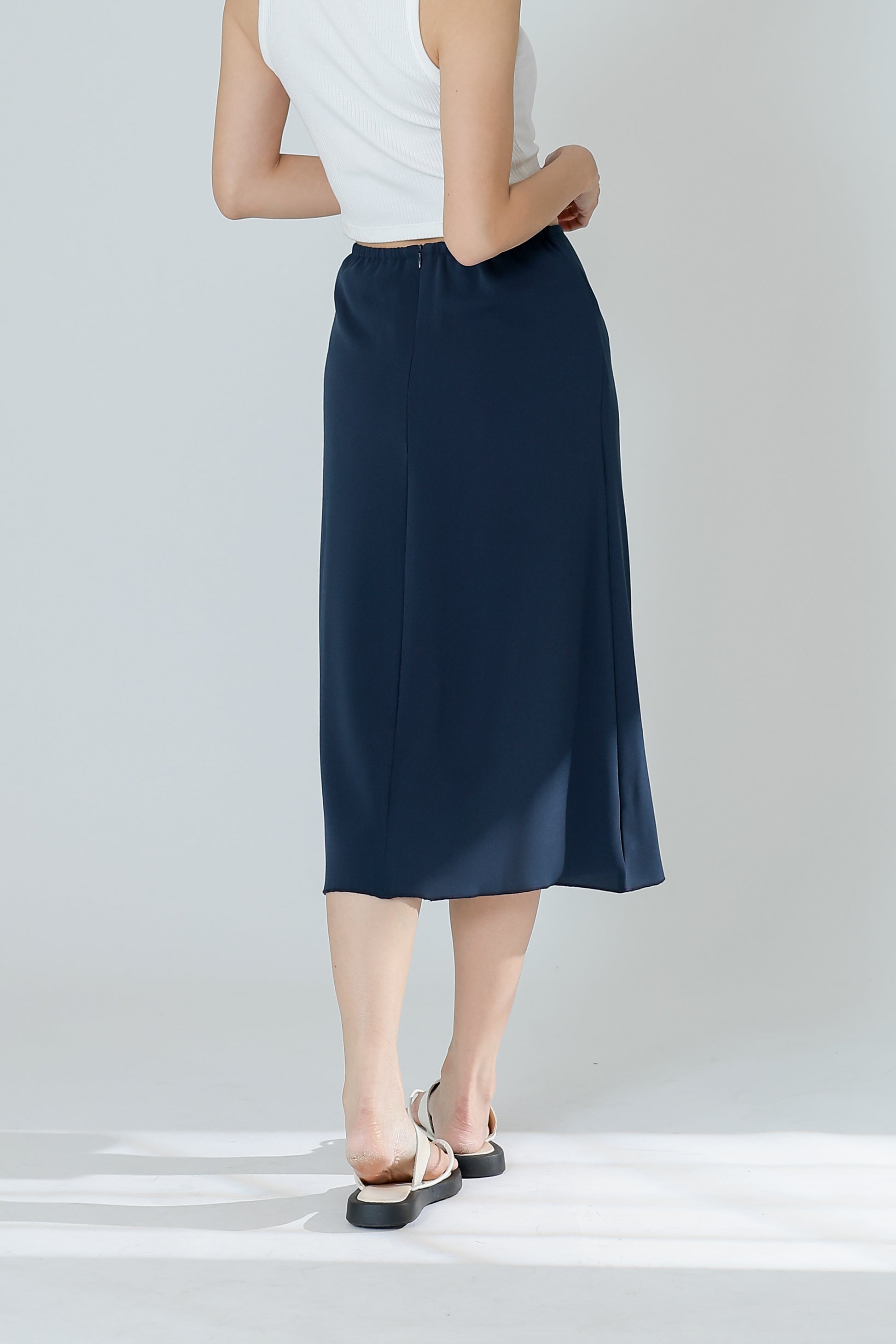 Delphina A Line Skirt - Navy