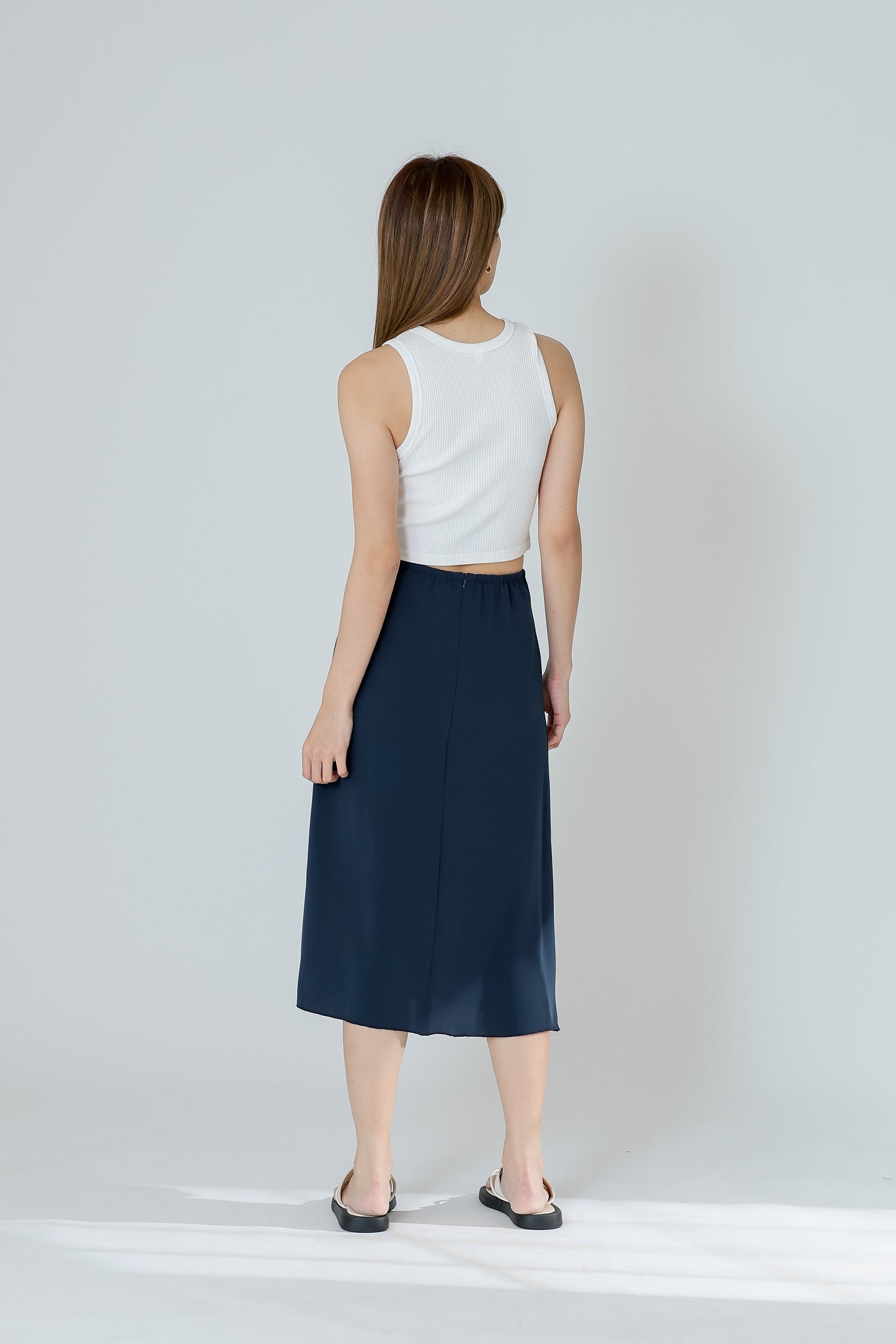 Delphina A Line Skirt - Navy