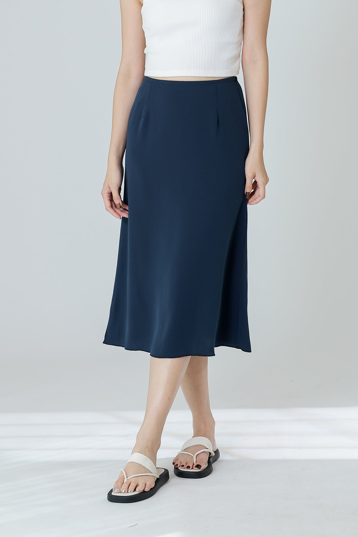 Delphina A Line Skirt - Navy