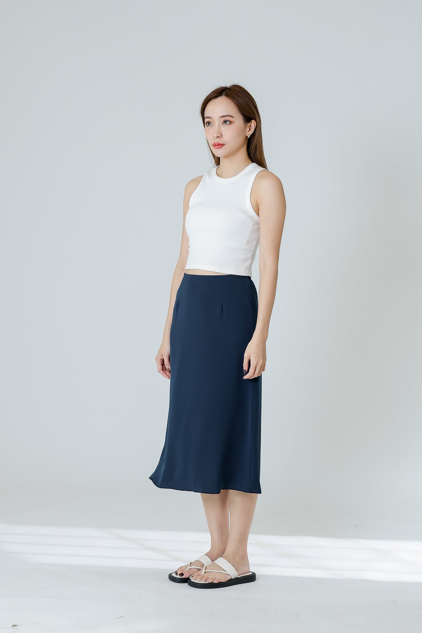 Delphina A Line Skirt - Navy