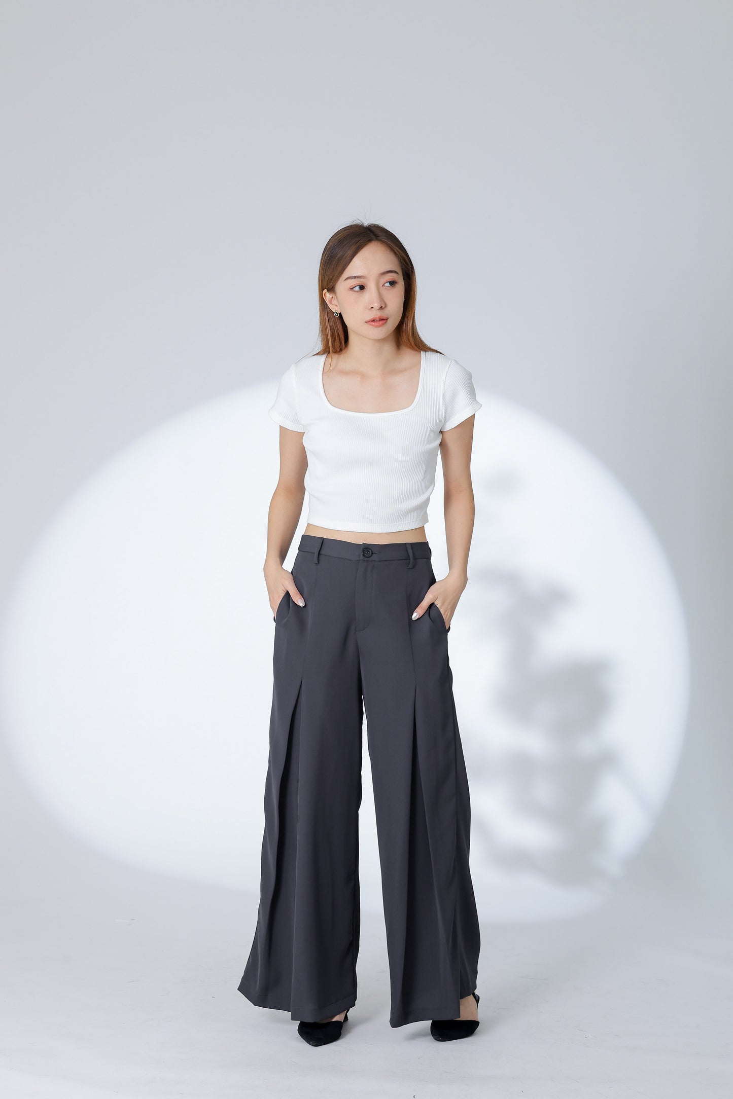 Eden Flared Pants - Dark Grey