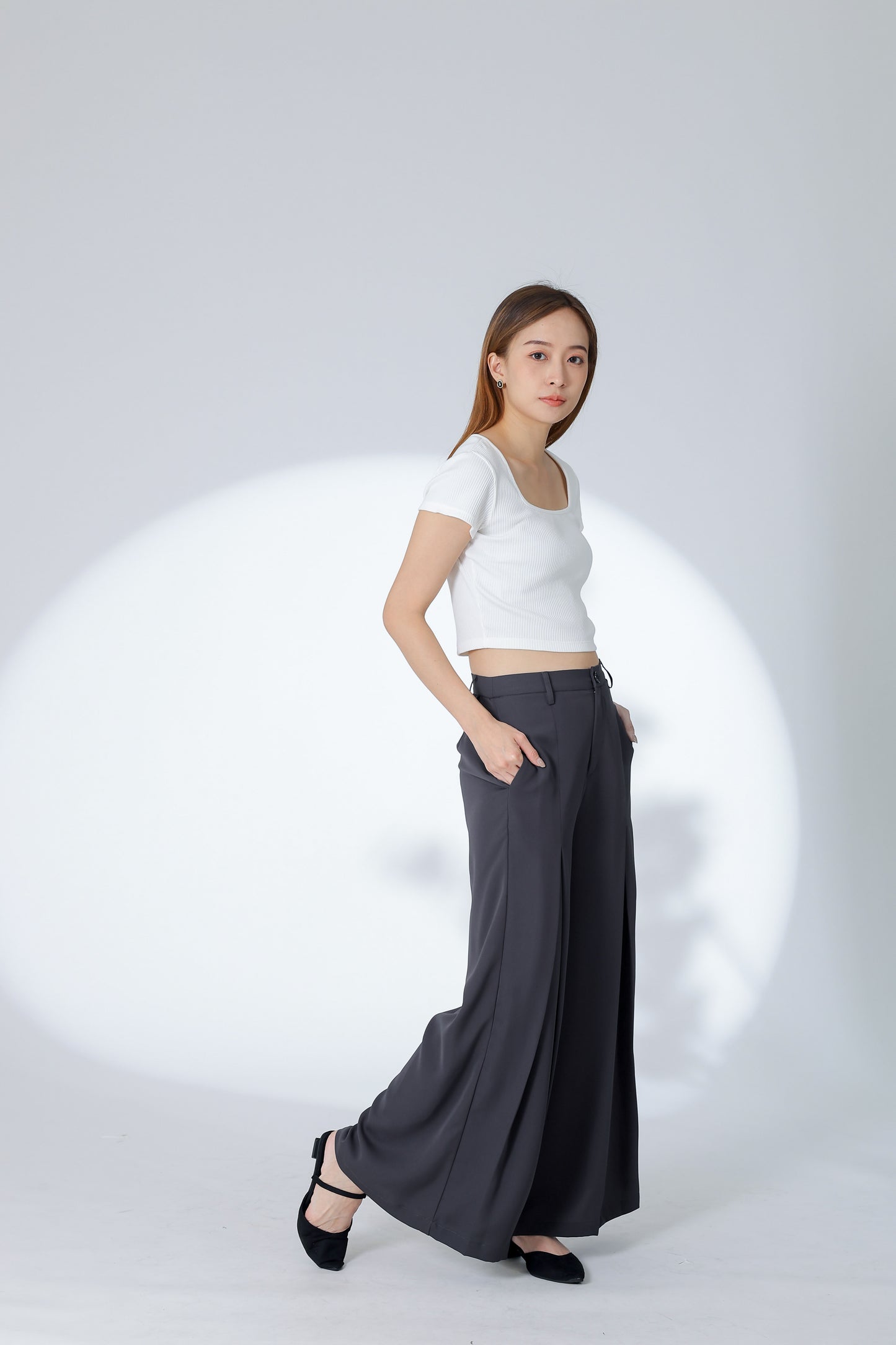 Eden Flared Pants - Dark Grey