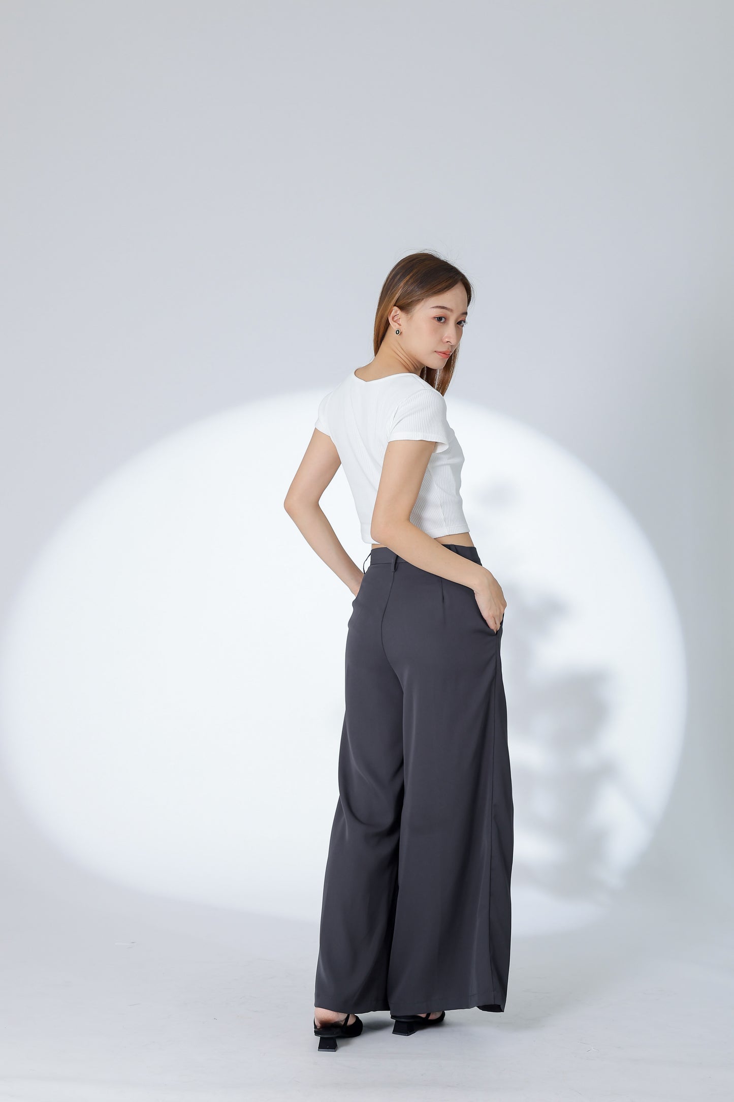 Eden Flared Pants - Dark Grey