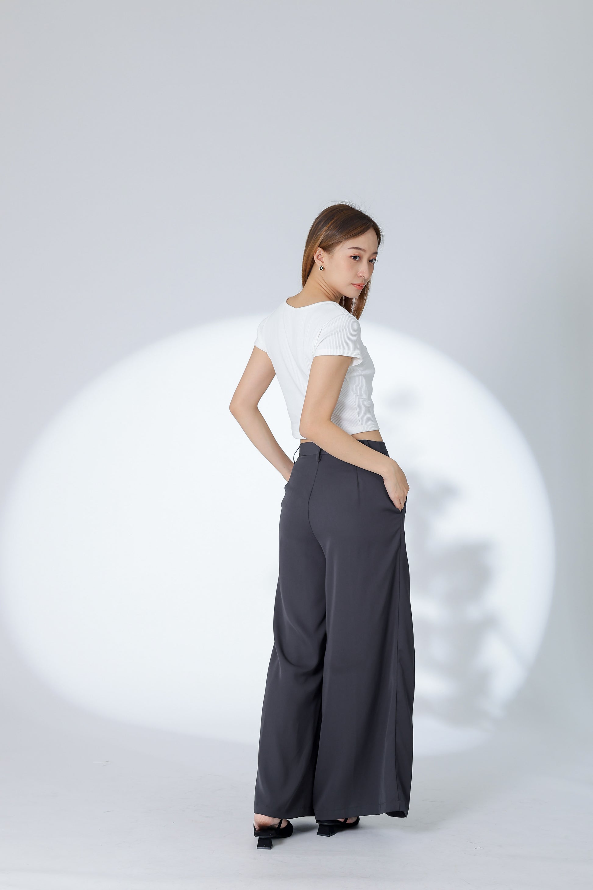 Eden Flared Pants - Dark Grey