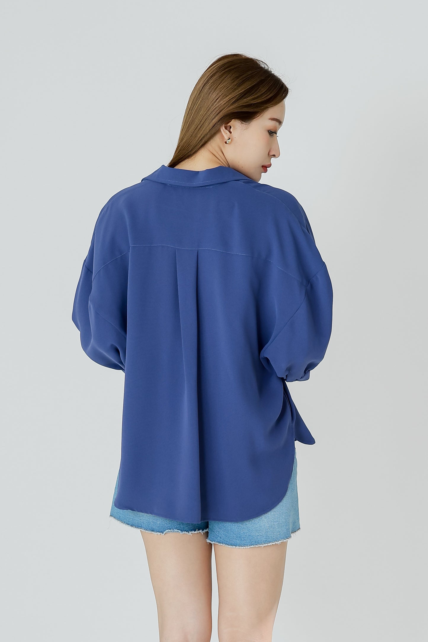 Emmalyn Oversized Shirt - Blue
