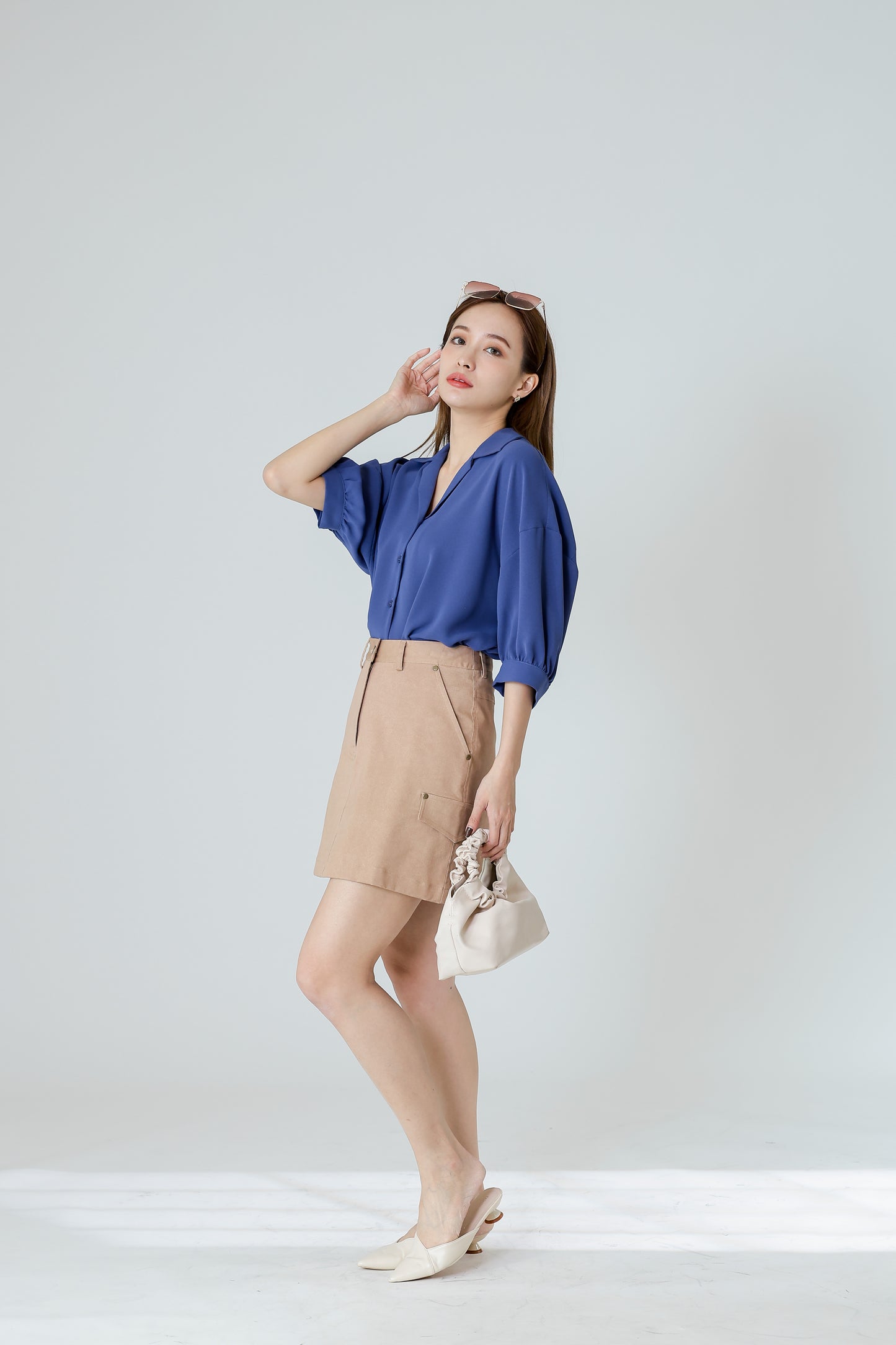 Emmalyn Oversized Shirt - Blue