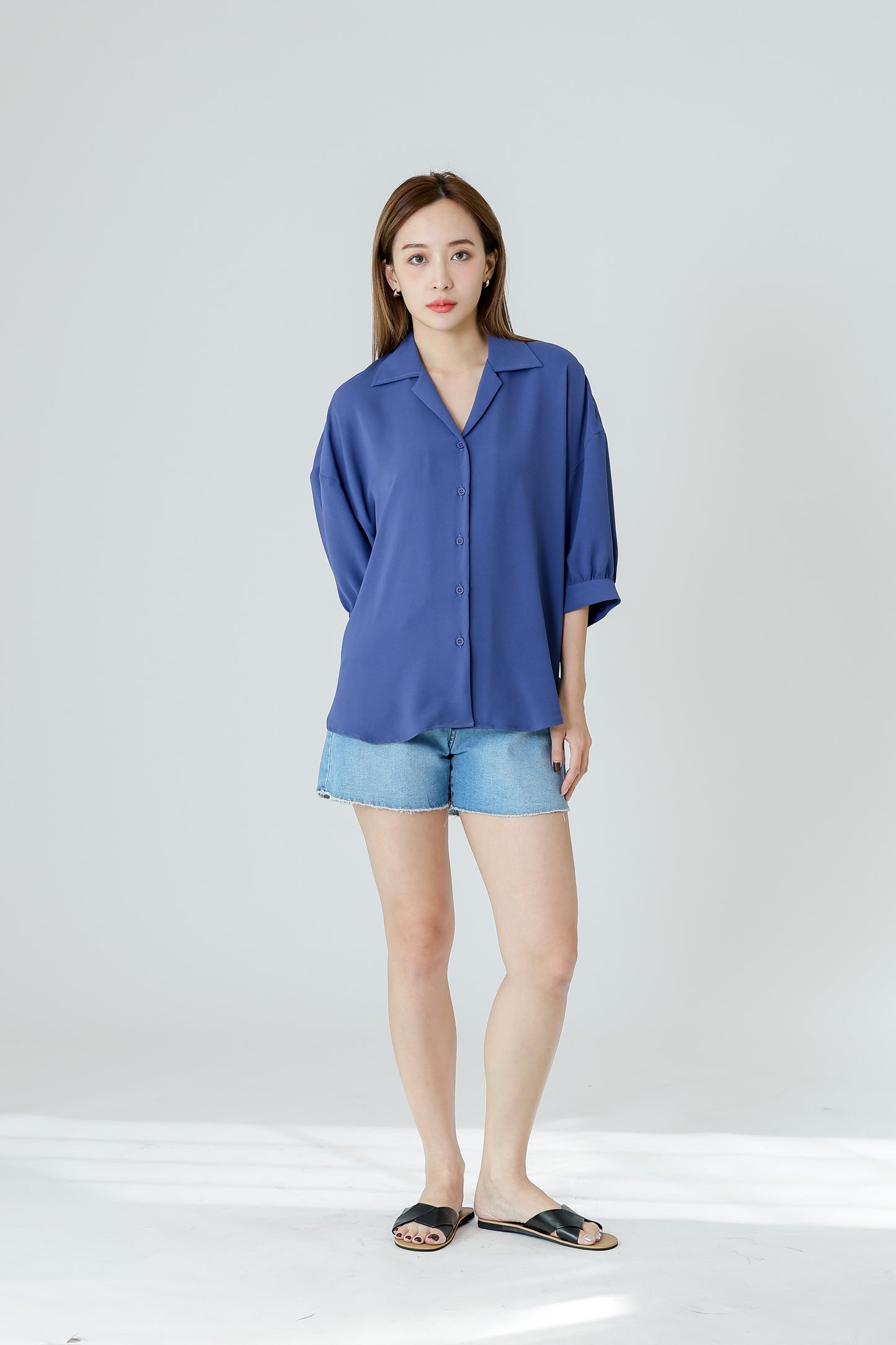 Emmalyn Oversized Shirt - Blue