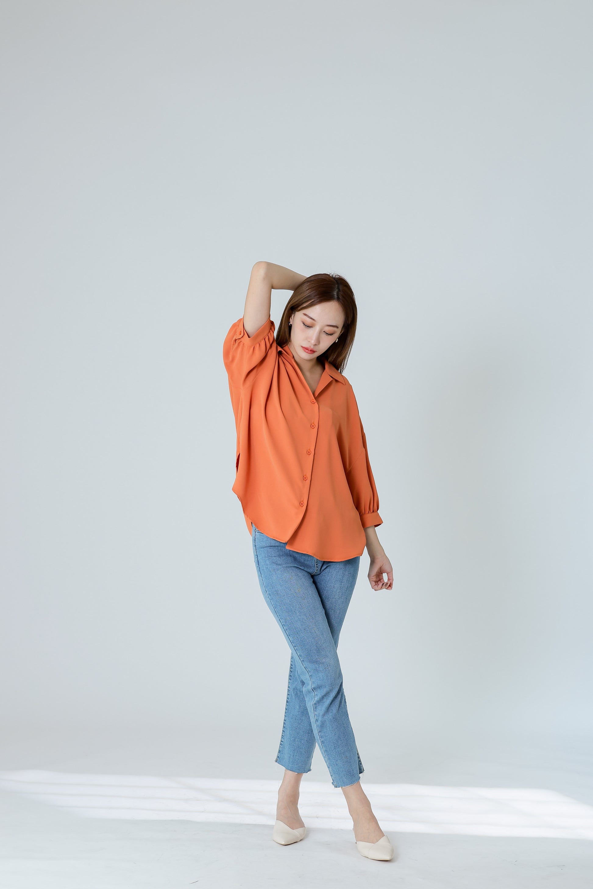 Emmalyn Oversized Shirt - Orange