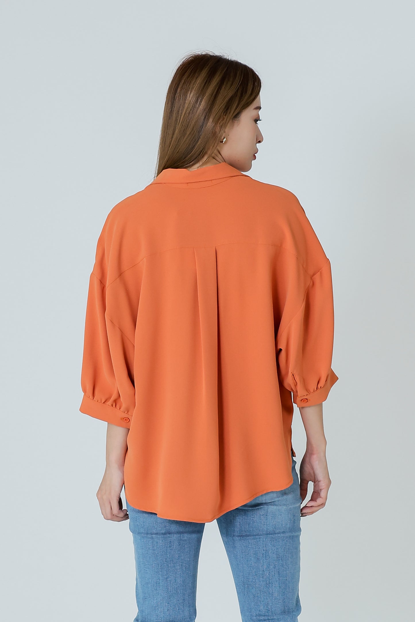 Emmalyn Oversized Shirt - Orange